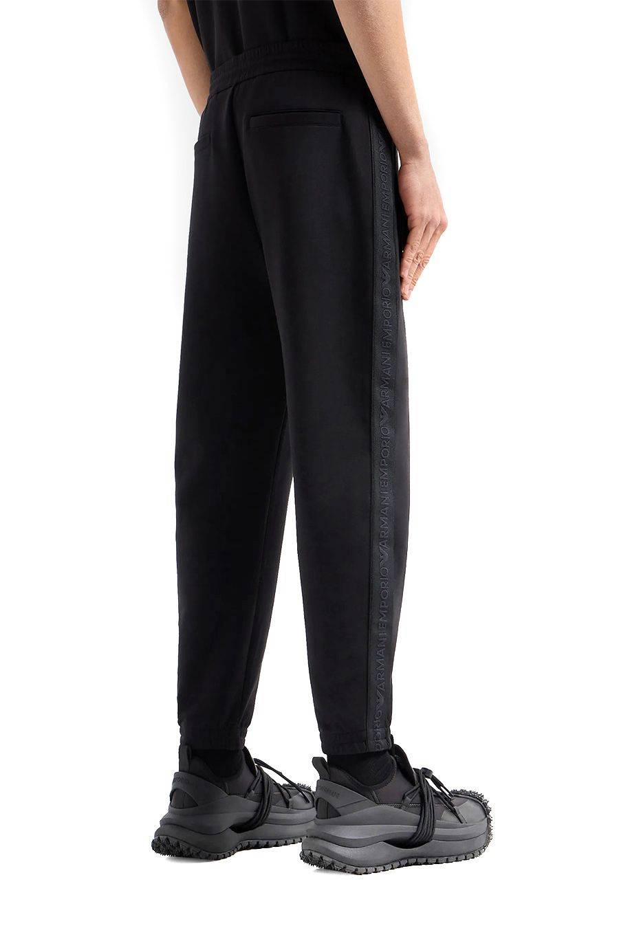 EMPORIO ARMANI  Pantaloni da Uomo Emporio Armani in Cotone Elasticizzato - Nero Grandi sconti