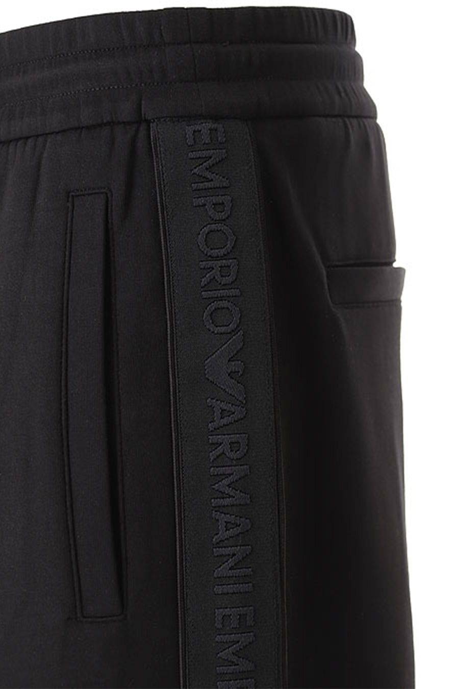 EMPORIO ARMANI  Pantaloni da Uomo Emporio Armani in Cotone Elasticizzato - Nero Grandi sconti