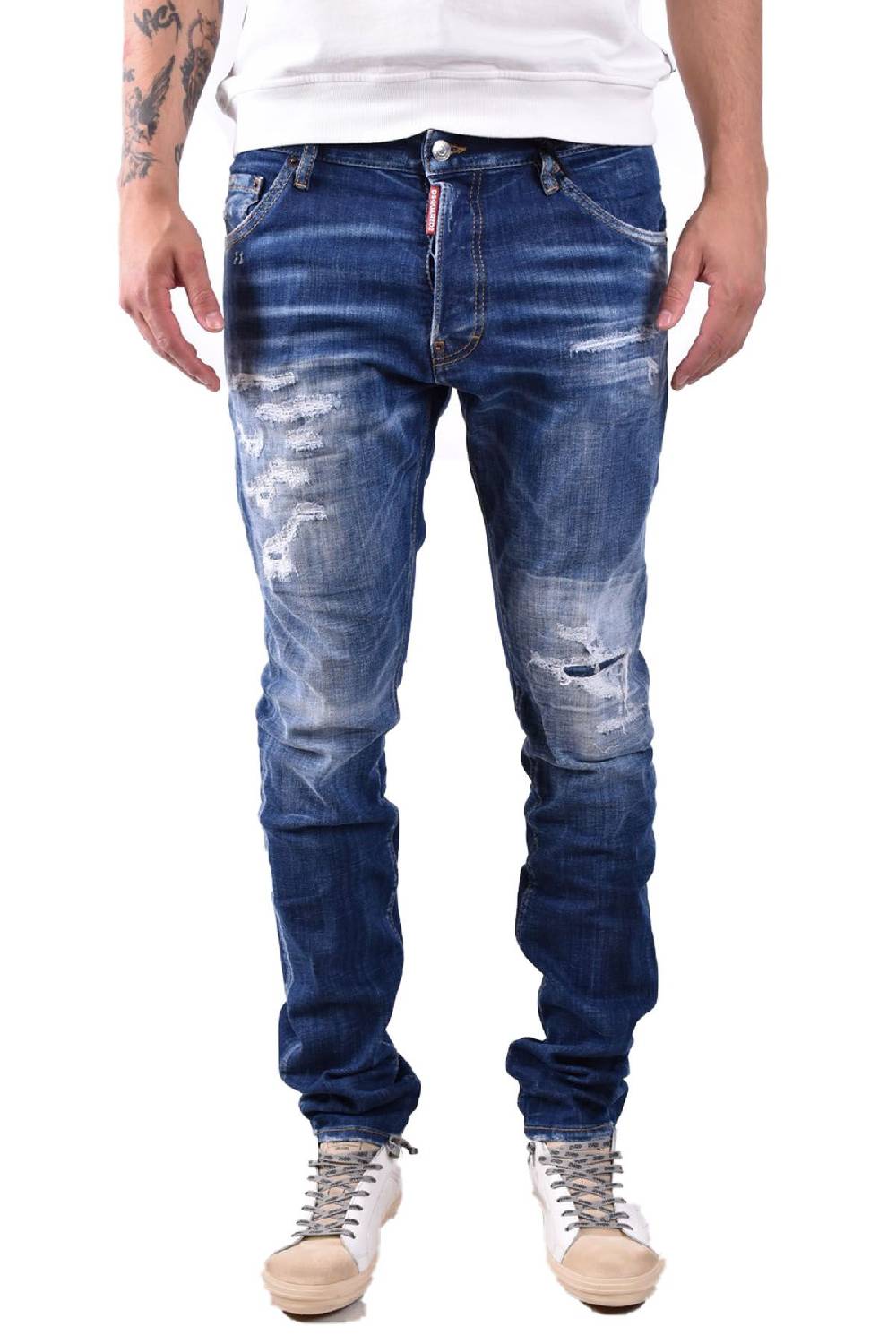 DSQUARED2  Jeans Blu Elasticizzati Uomo DSQUARED2 S71LB1365 Bestseller