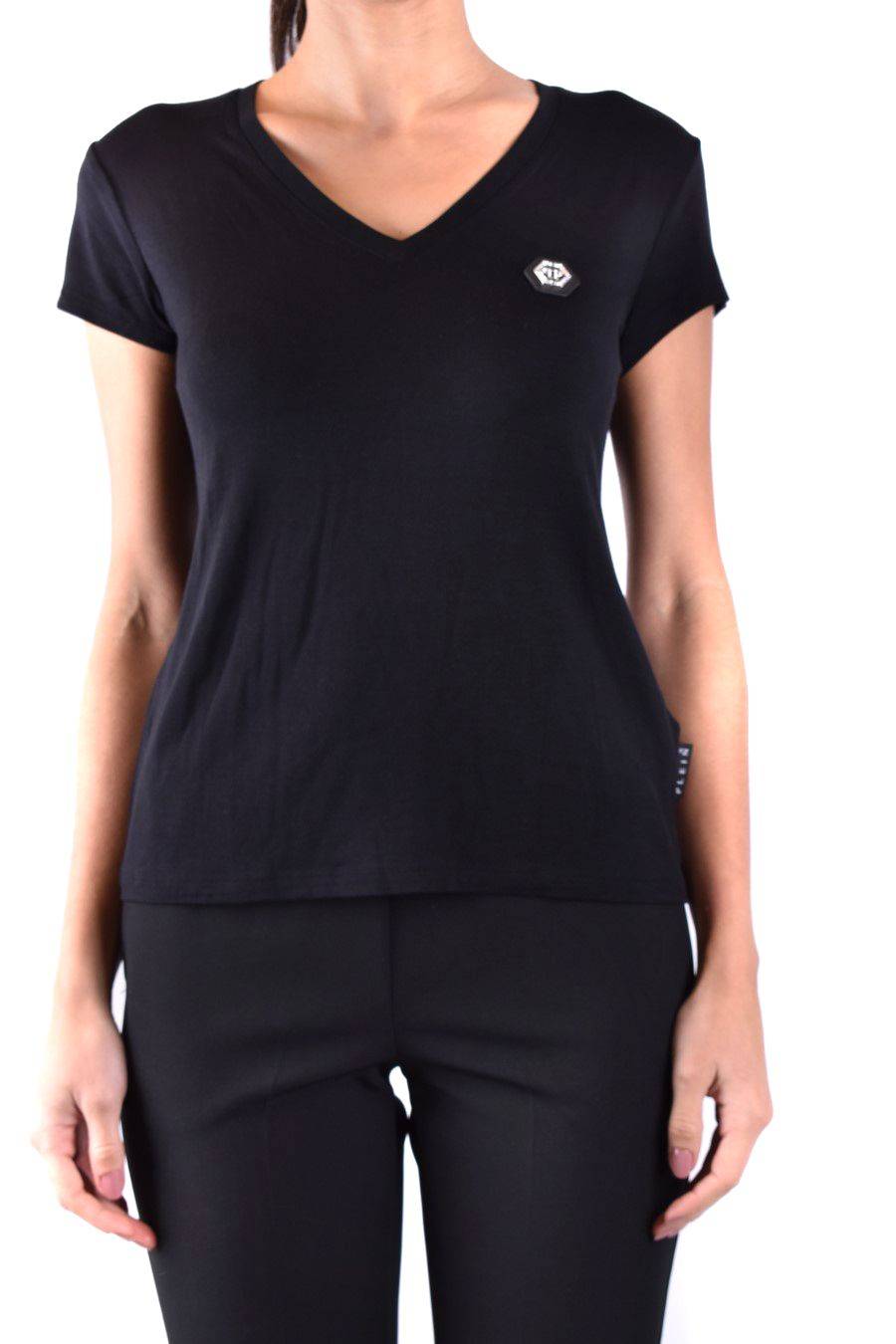 PHILIPP PLEIN  T-Shirt Nera in Cotone Philipp Plein Donna Offerte stagionali