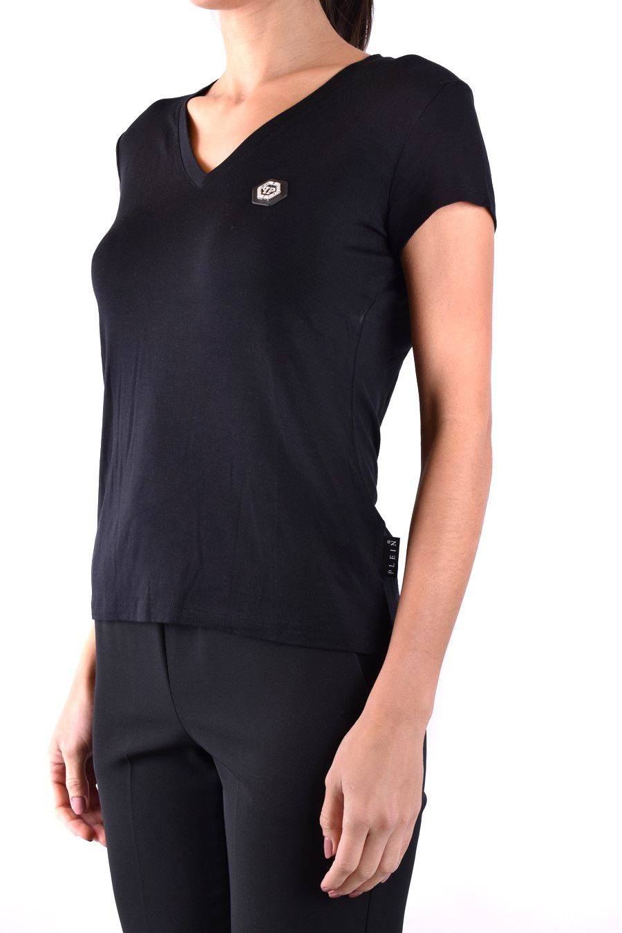PHILIPP PLEIN  T-Shirt Nera in Cotone Philipp Plein Donna Offerte stagionali