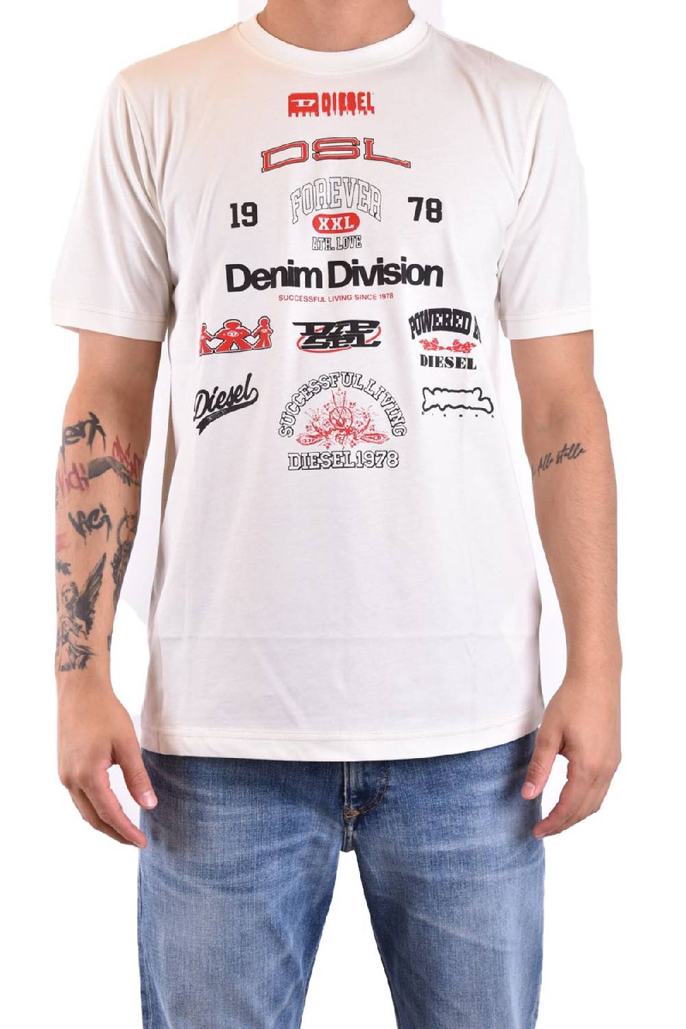 DIESEL  T-Shirt Cotone Bianco Uomo Diesel A13284 Prezzo basso