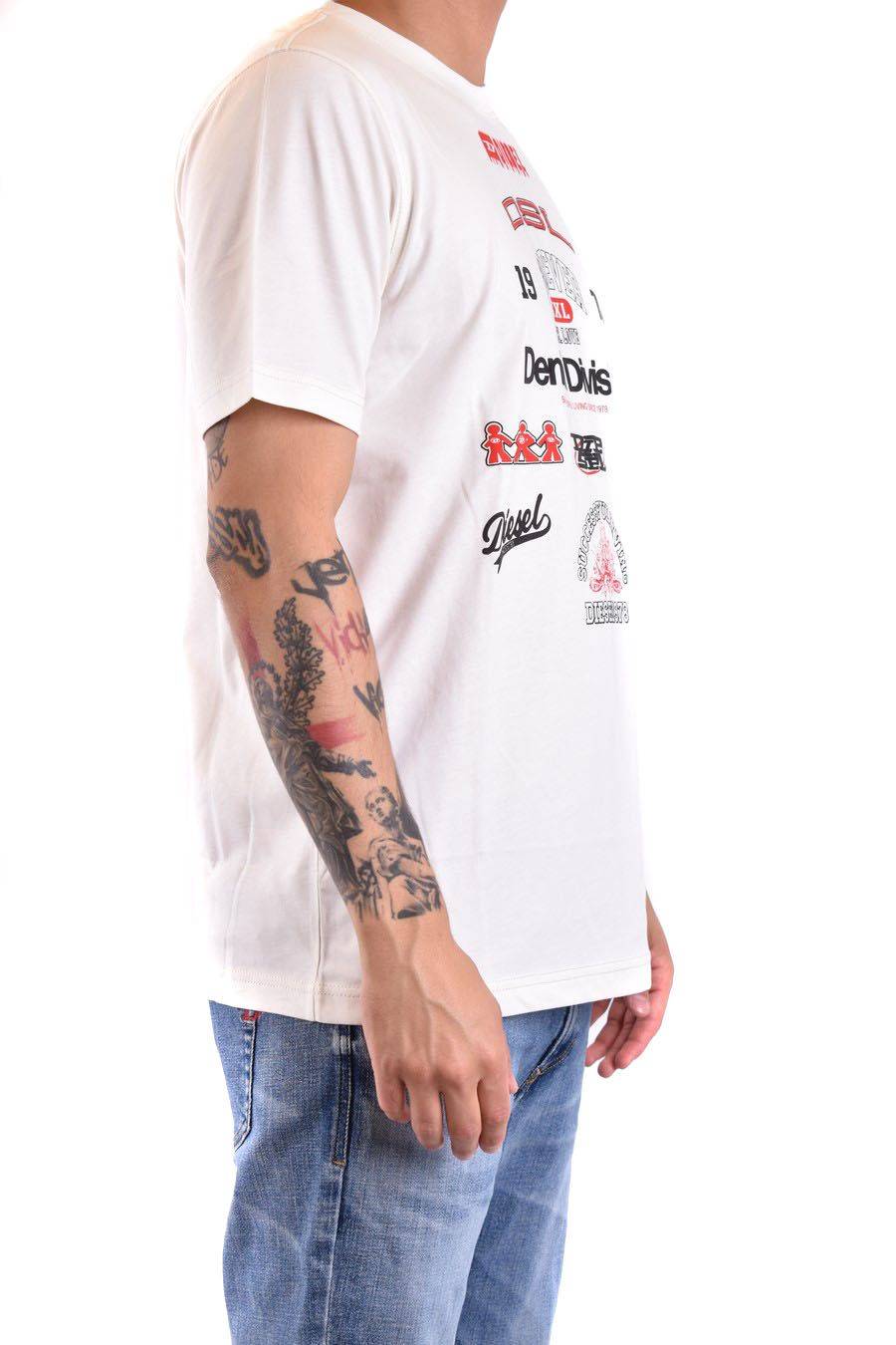 DIESEL  T-Shirt Cotone Bianco Uomo Diesel A13284 Prezzo basso