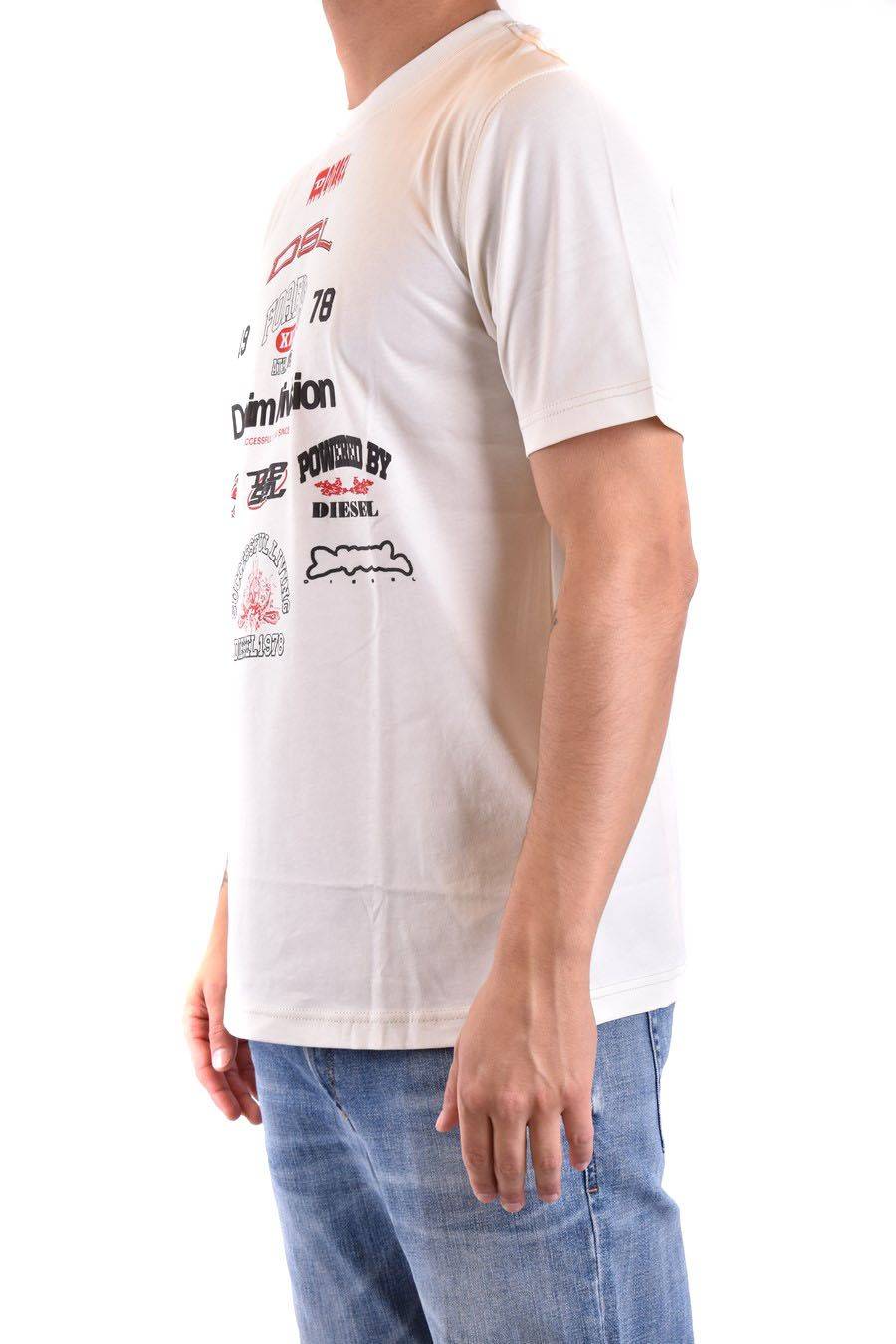 DIESEL  T-Shirt Cotone Bianco Uomo Diesel A13284 Prezzo basso