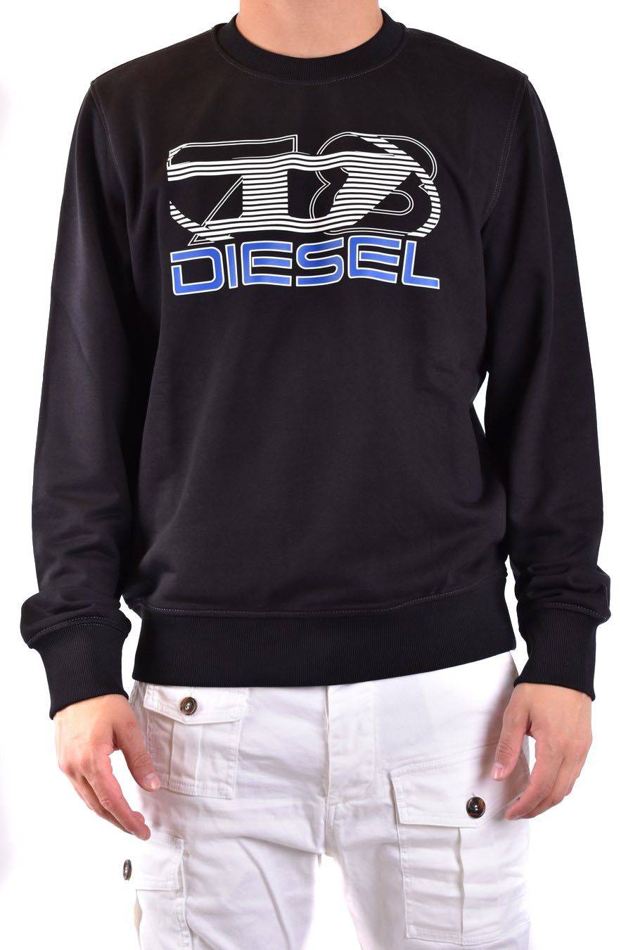 DIESEL  Felpa di Cotone Nera Uomo DIESEL A12508 Rilascio limitato