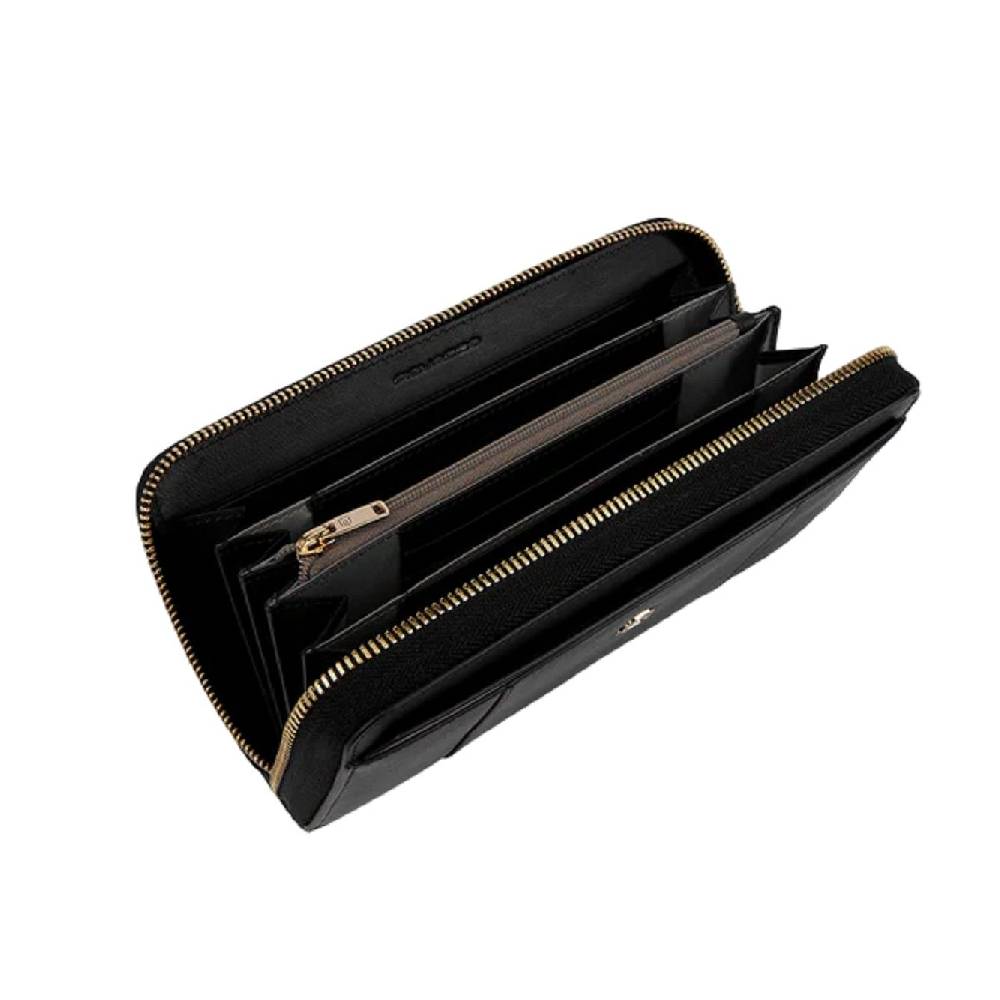 PIQUADRO  Portafoglio Donna in Pelle Nero PIQUADRO - Accessorio Elegante Ultimi tre giorni
