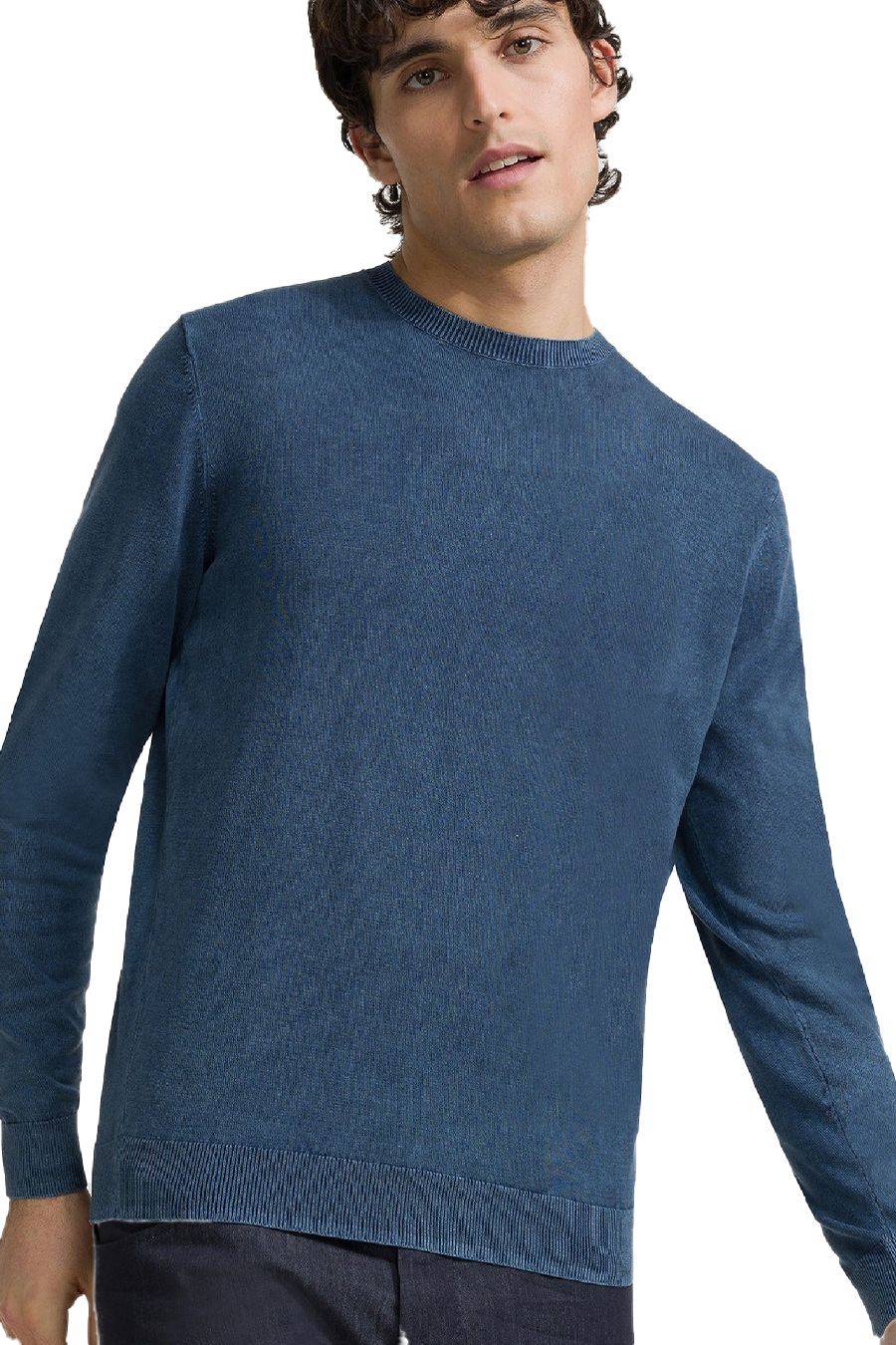 RRD - ROBERTO RICCI DESIGNS  Maglione in Cotone Blu Reale RRD Uomo Ultimi due giorni