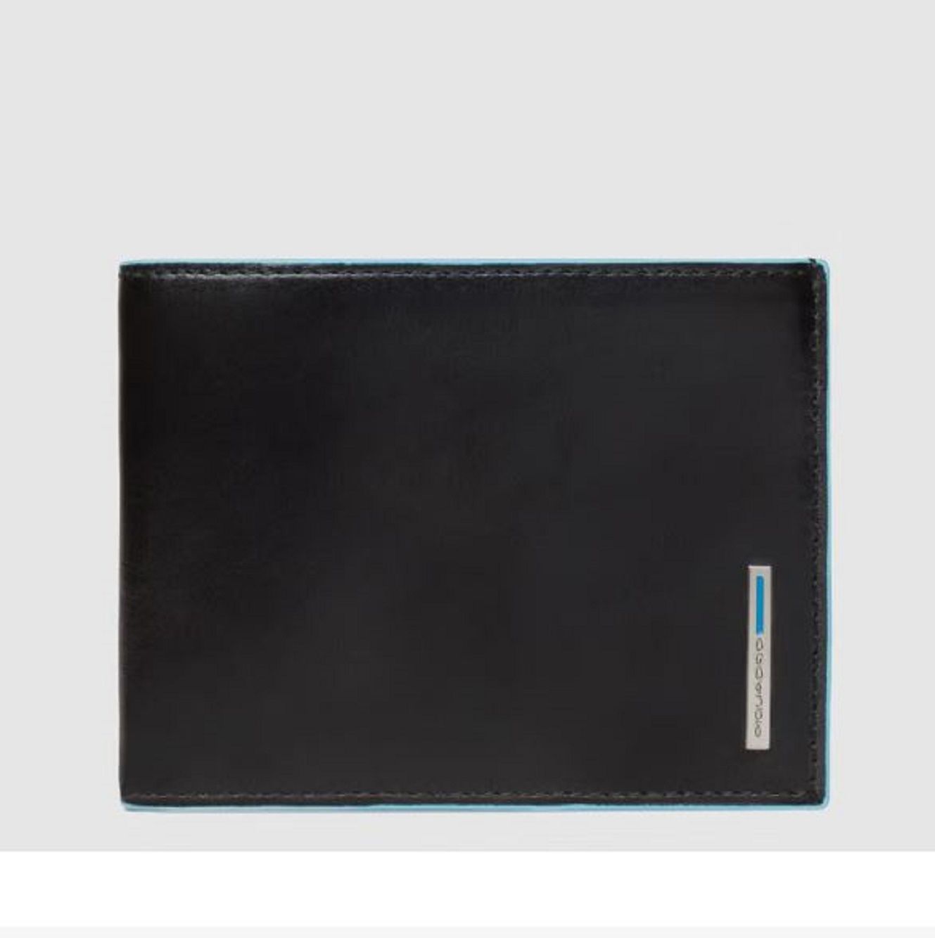 PIQUADRO  Portafoglio Uomo Piquadro Nero in Pelle RFID Ultimo giorno