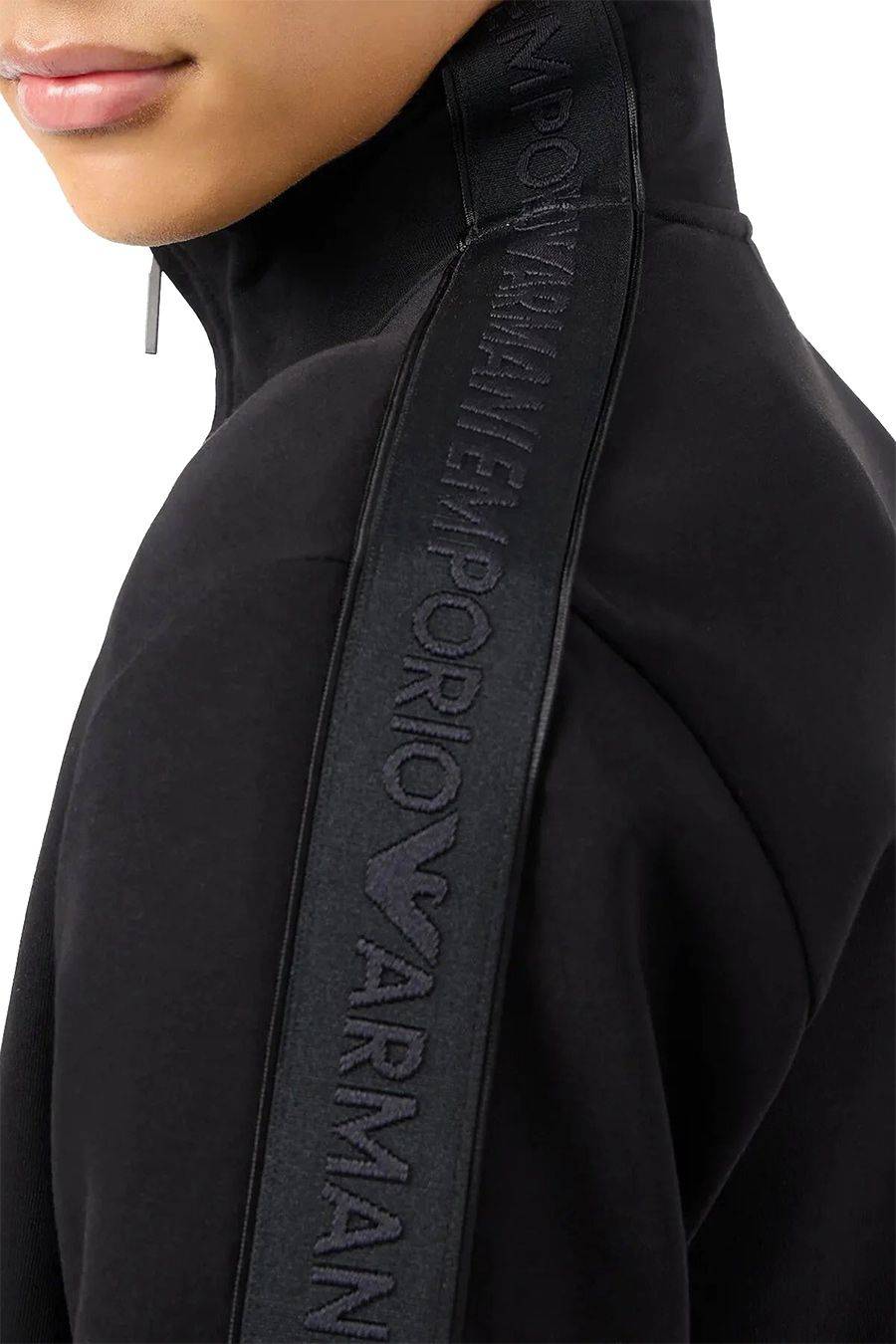 EMPORIO ARMANI  Felpa Uomo Emporio Armani Cotone Misto Nero 3D1M69 1JHSZ0999 Promozione temporanea