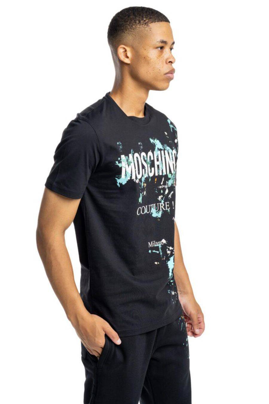 MOSCHINO  T-Shirt Cotone Nero Uomo Moschino A0712 Sostegno trimestrale