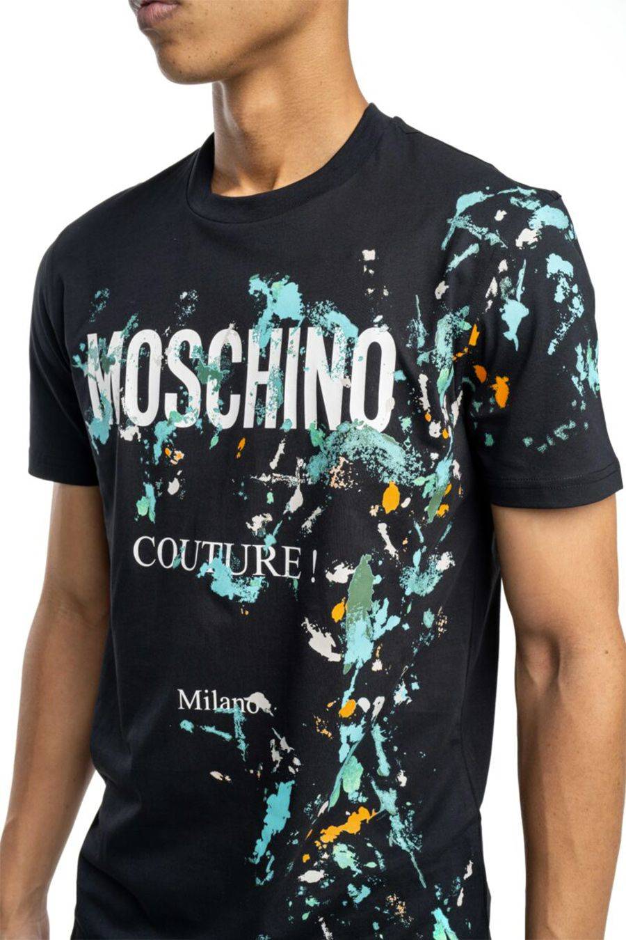MOSCHINO  T-Shirt Cotone Nero Uomo Moschino A0712 Sostegno trimestrale