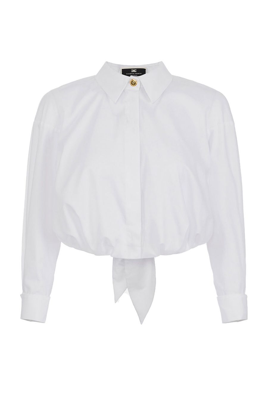 ELISABETTA FRANCHI  Camicia Bianca in Cotone di Elisabetta Franchi per Donna Italy