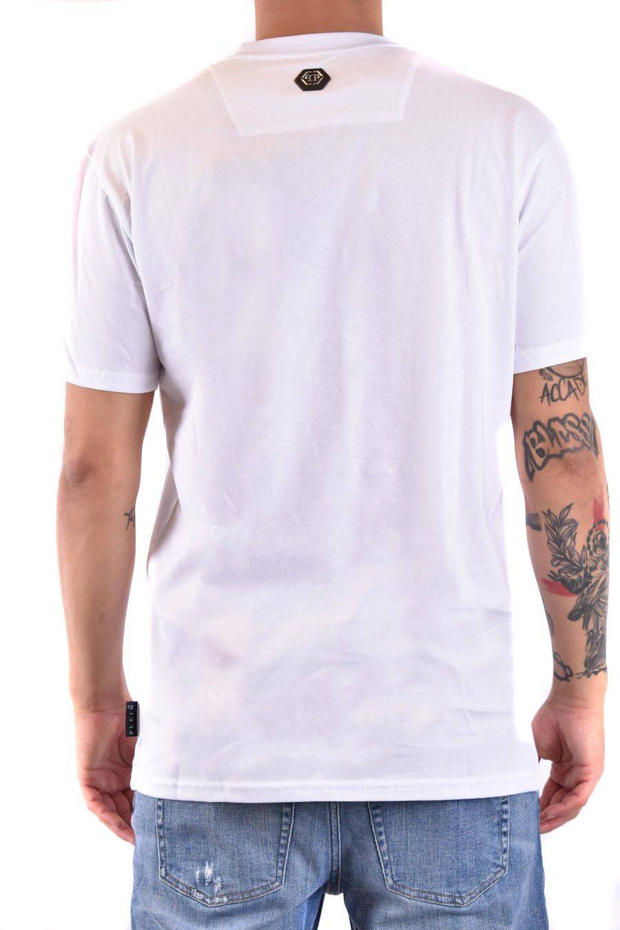 PHILIPP PLEIN  T-Shirt Bianca in Cotone Philipp Plein Uomo Promozione