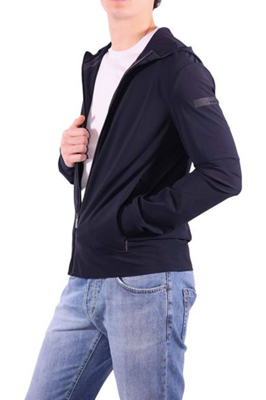 RRD - ROBERTO RICCI DESIGNS  Felpa Uomo RRD Nera in Tessuto Tecnico Consegna Veloce