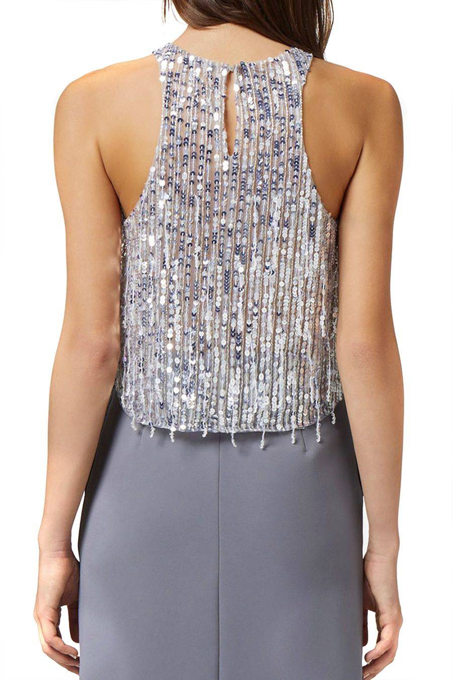 ELISABETTA FRANCHI  Blusa Argento Elisabetta Franchi - Top Poliestere Donna 100% Promozione Limitata