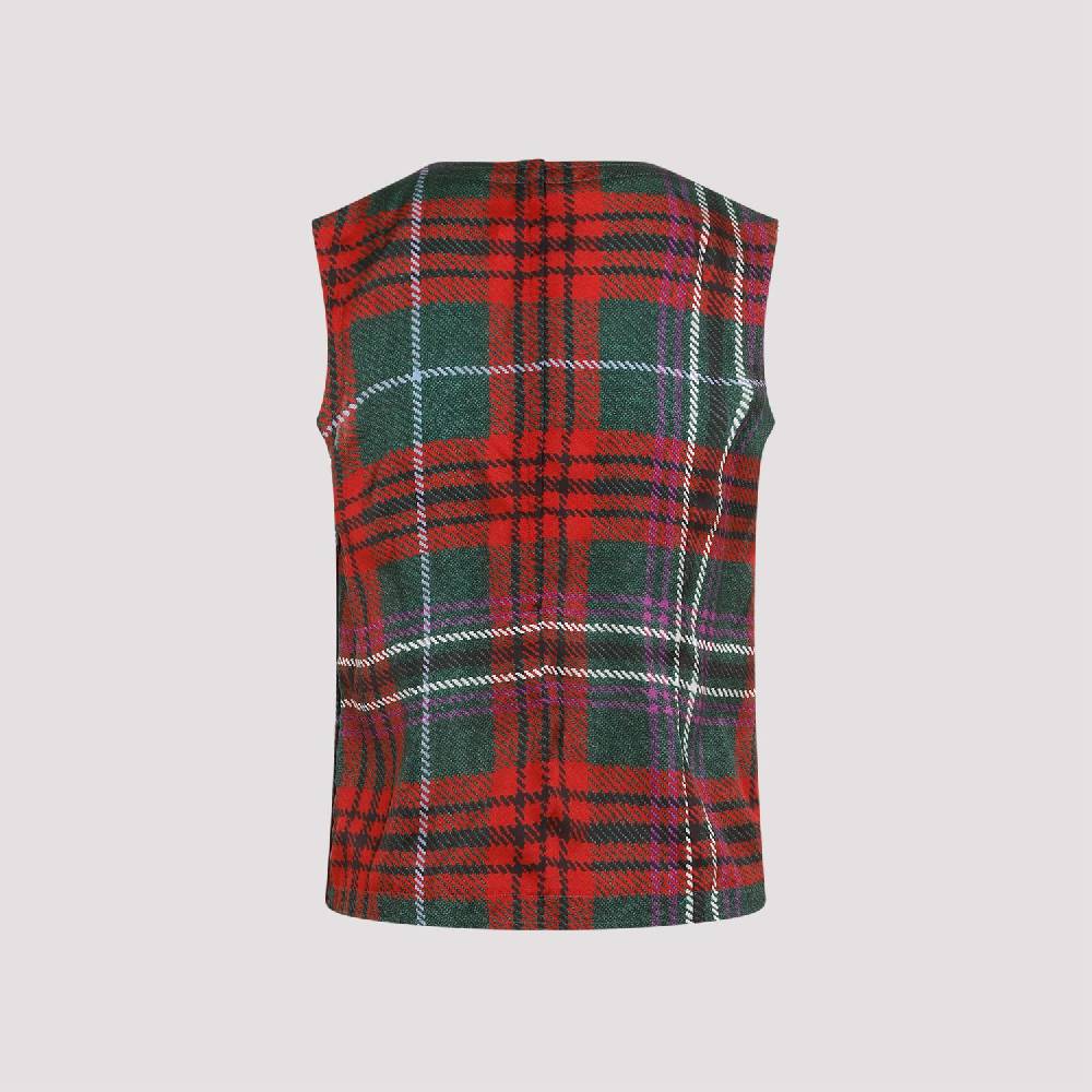 COMME DES GARÇONS  Top Senza Maniche Pieghe Tartan Comme Des Garçons Shopping Online