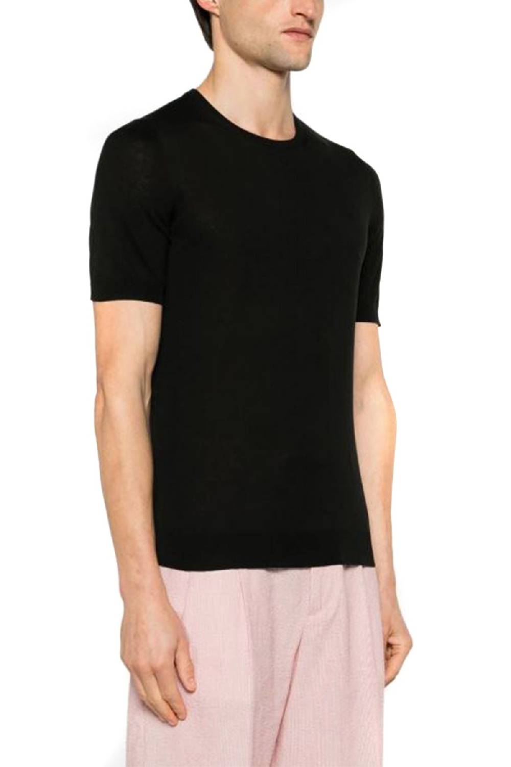 TAGLIATORE  T-Shirt di Seta Nera TAGLIATORE Uomo - JOSH GSE24-03099 Prezzo Ridotto