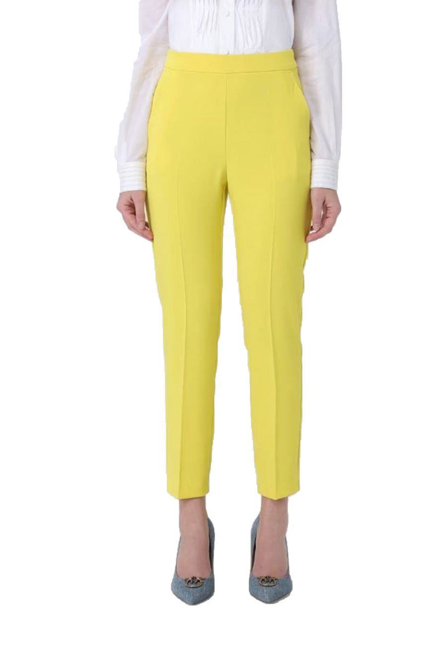 PINKO  Pantaloni Gialli da Donna PINKO - Mix di Acetato e Poliestere Novità