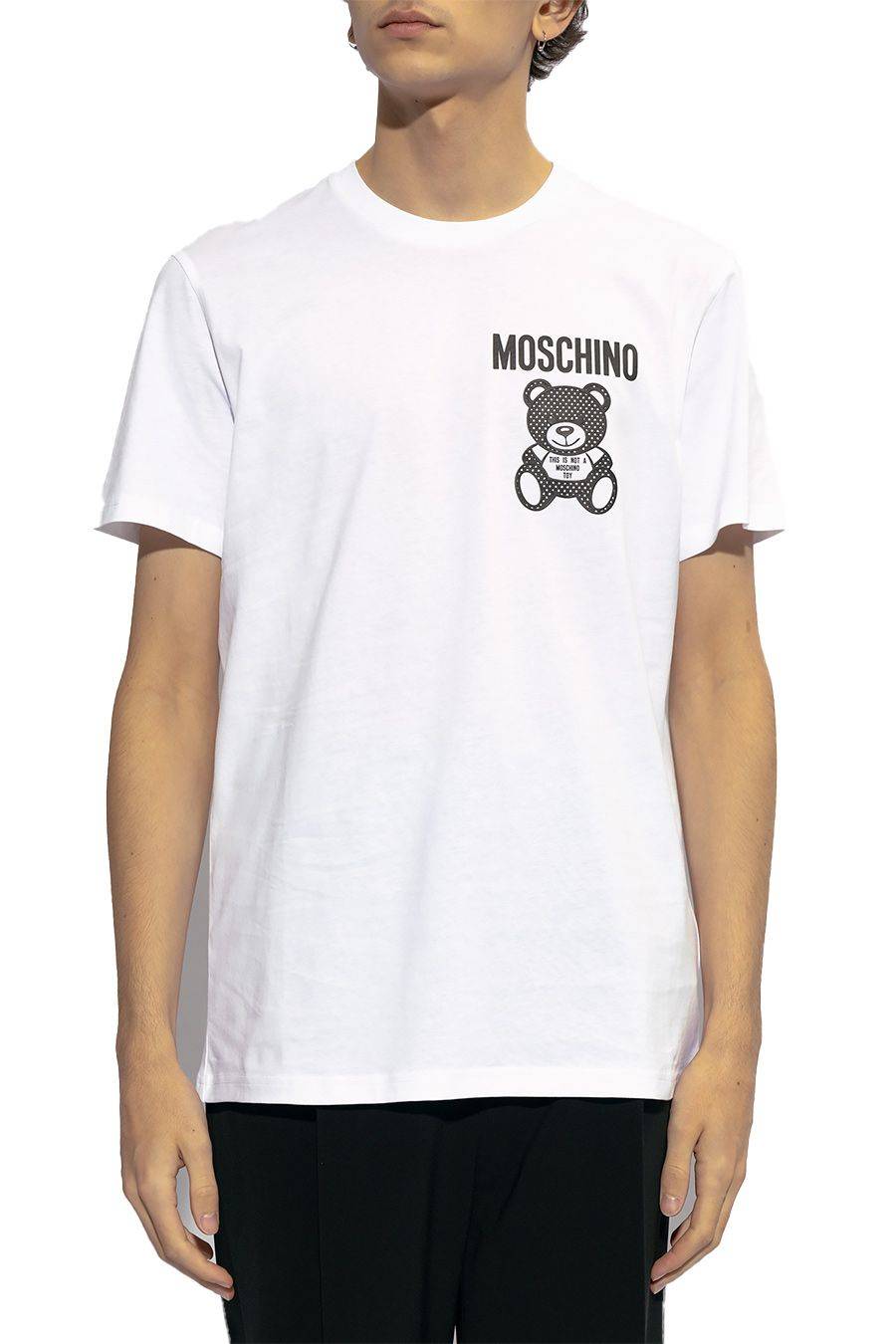 MOSCHINO  T-Shirt Cotone Bianco Moschino V0729 20411001 Uomo Presa