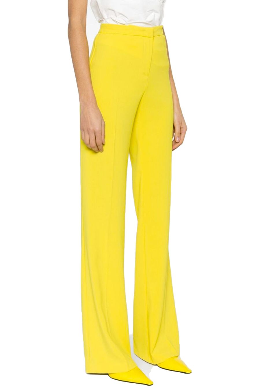 PINKO  Pantaloni Gialli Elastici in Viscosa da Donna PINKO Online