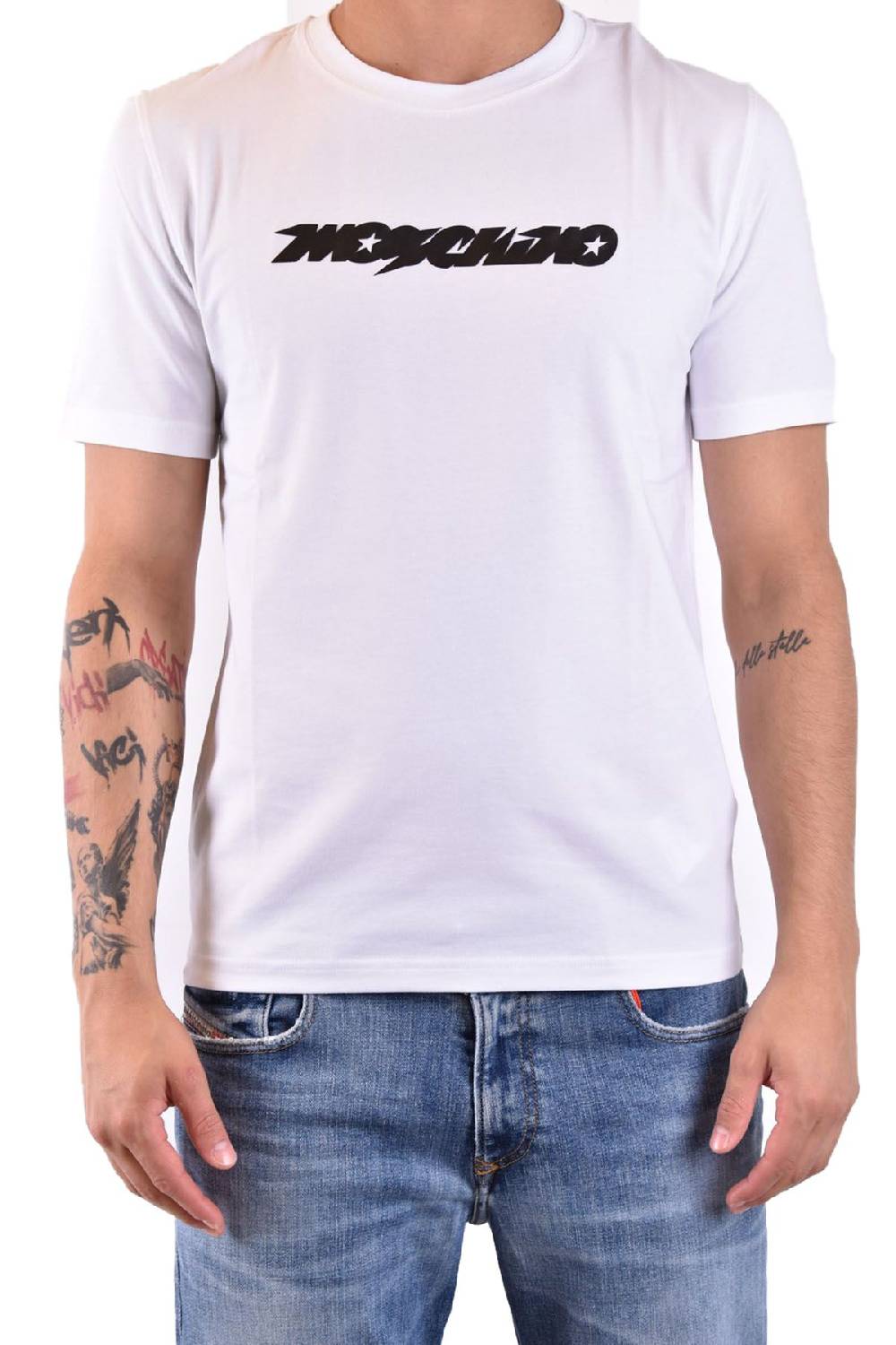 MOSCHINO  T-Shirt MOSCHINO Bianca 100% Cotone da Uomo A0718 Outlet