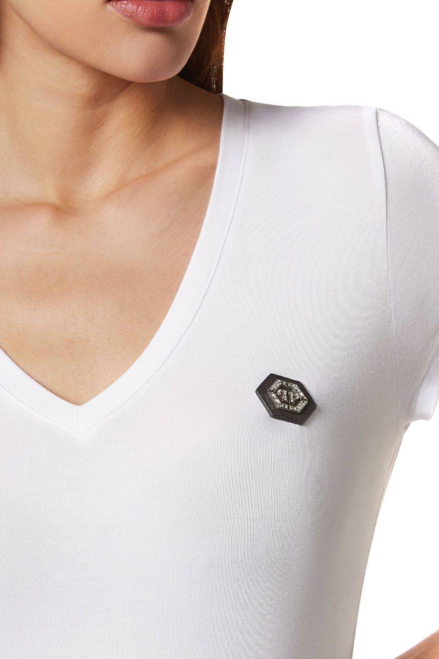 PHILIPP PLEIN  T-Shirt Bianca in Cotone da Donna PHILIPP PLEIN Hotsell