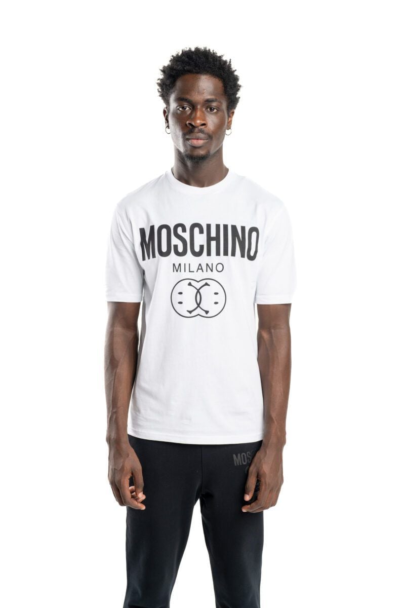 MOSCHINO  T-Shirt Moschino Bianca Uomo in Cotone 100% J0725 Vendita Economica