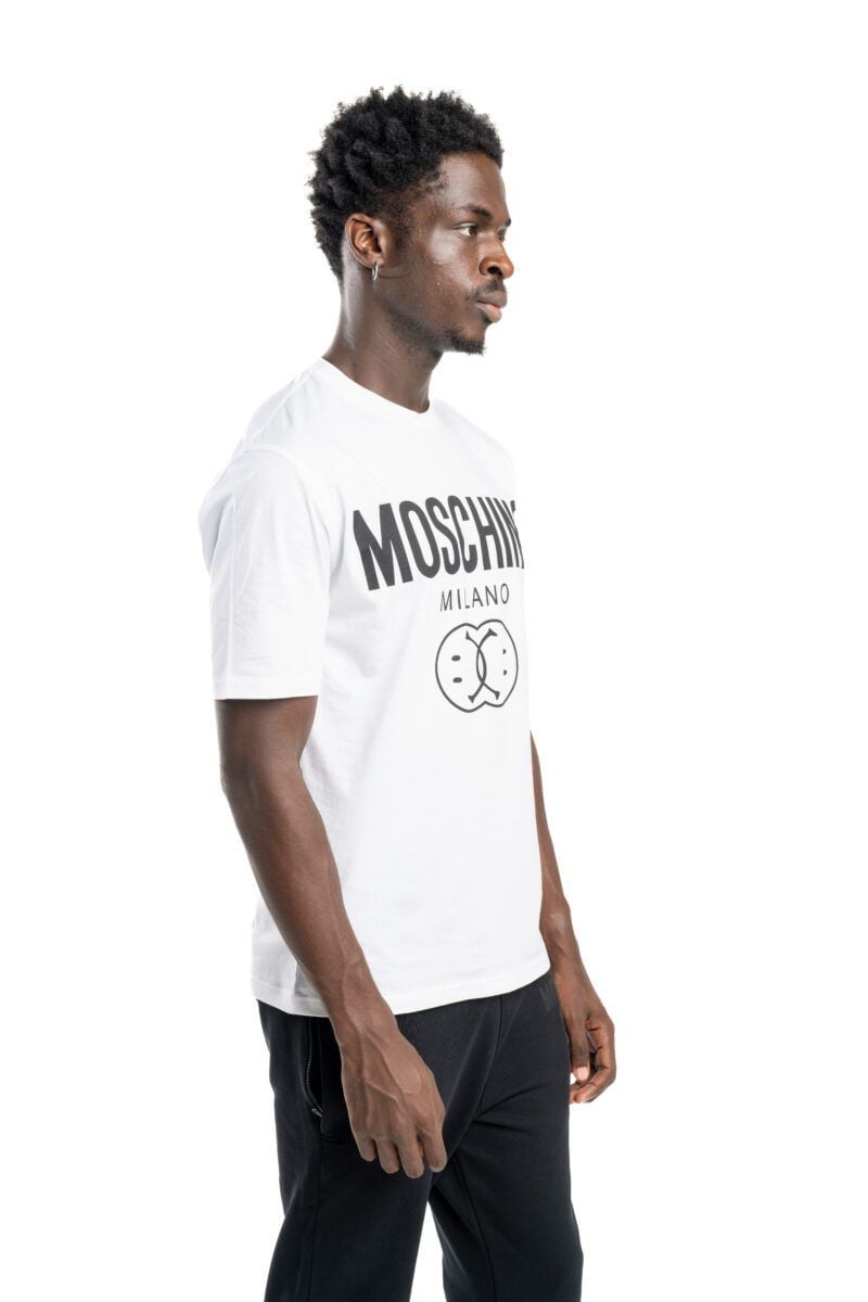 MOSCHINO  T-Shirt Moschino Bianca Uomo in Cotone 100% J0725 Vendita Economica