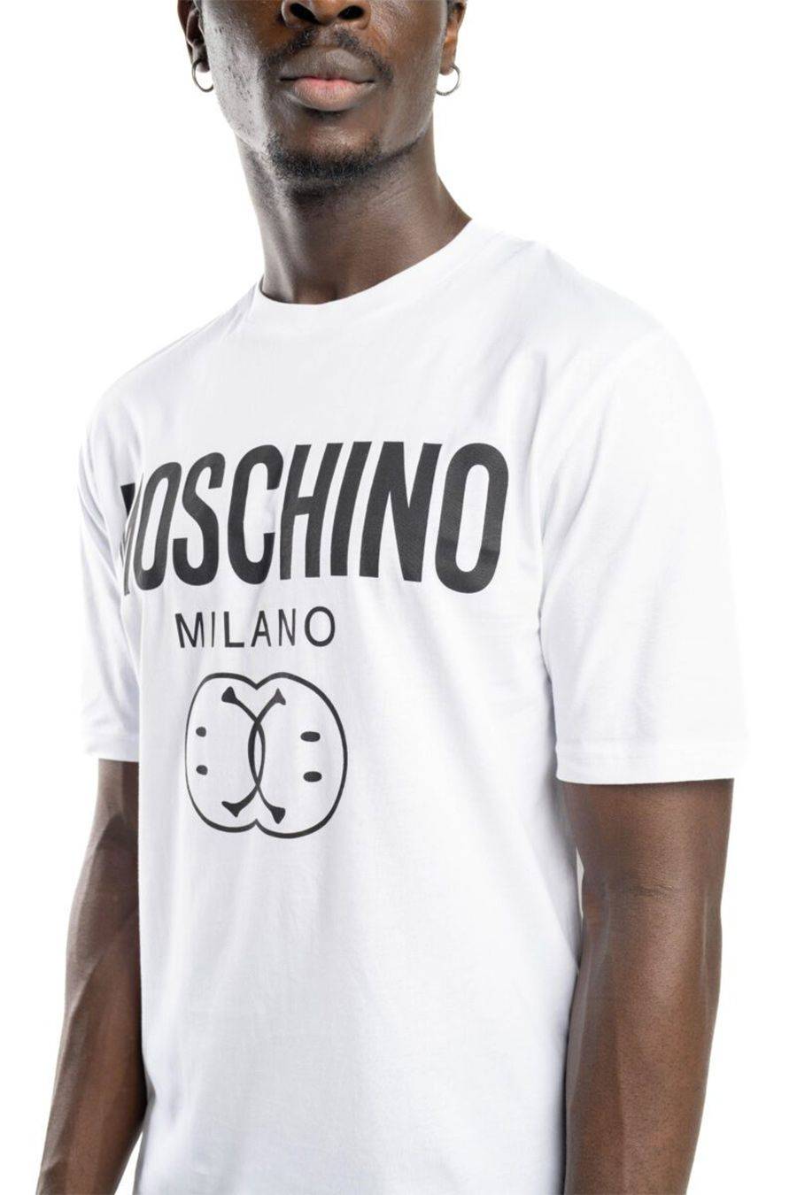 MOSCHINO  T-Shirt Moschino Bianca Uomo in Cotone 100% J0725 Vendita Economica