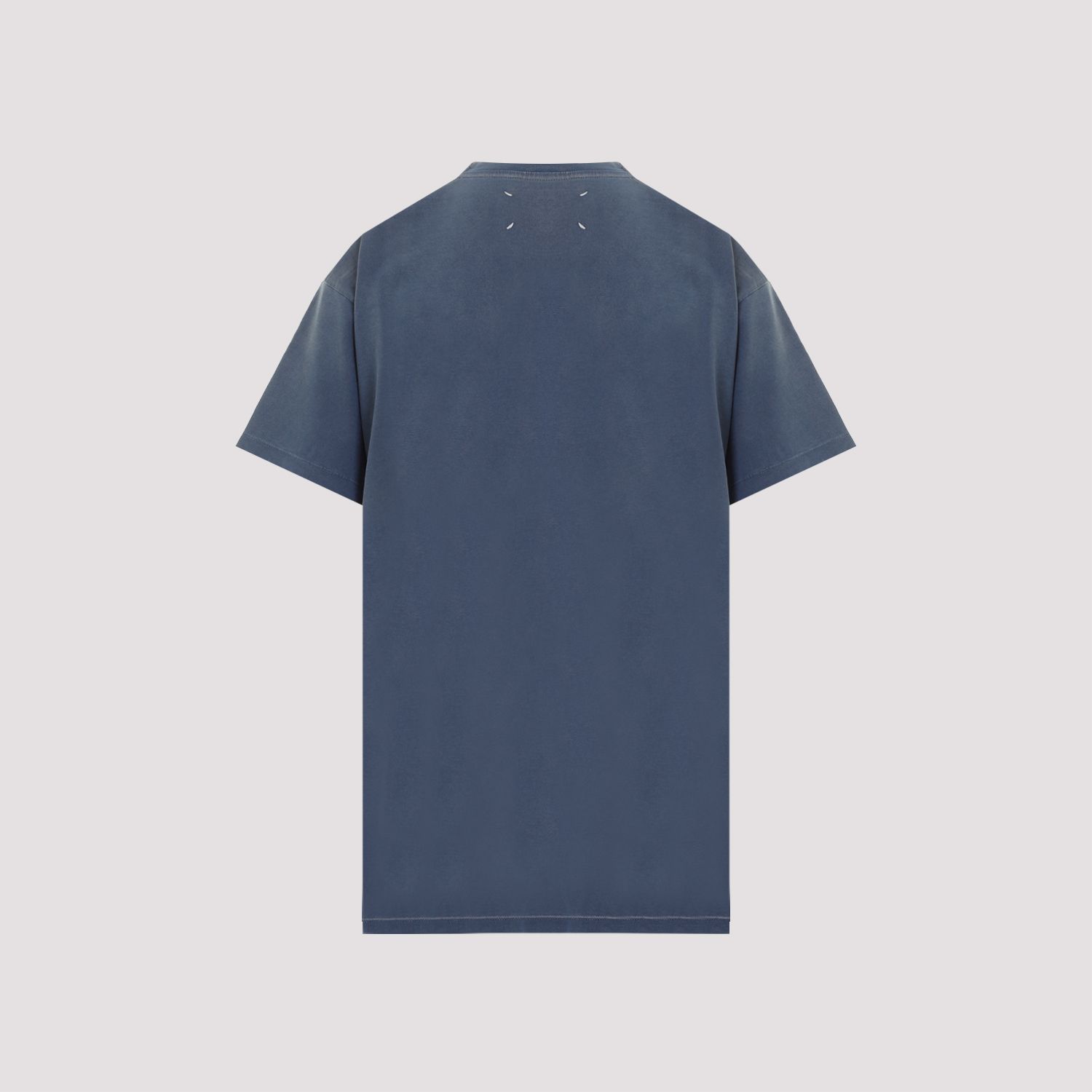 MAISON MARGIELA  T-Shirt di Cotone Blu Effetto Usato Maison Margiela Donna I Più Venduti