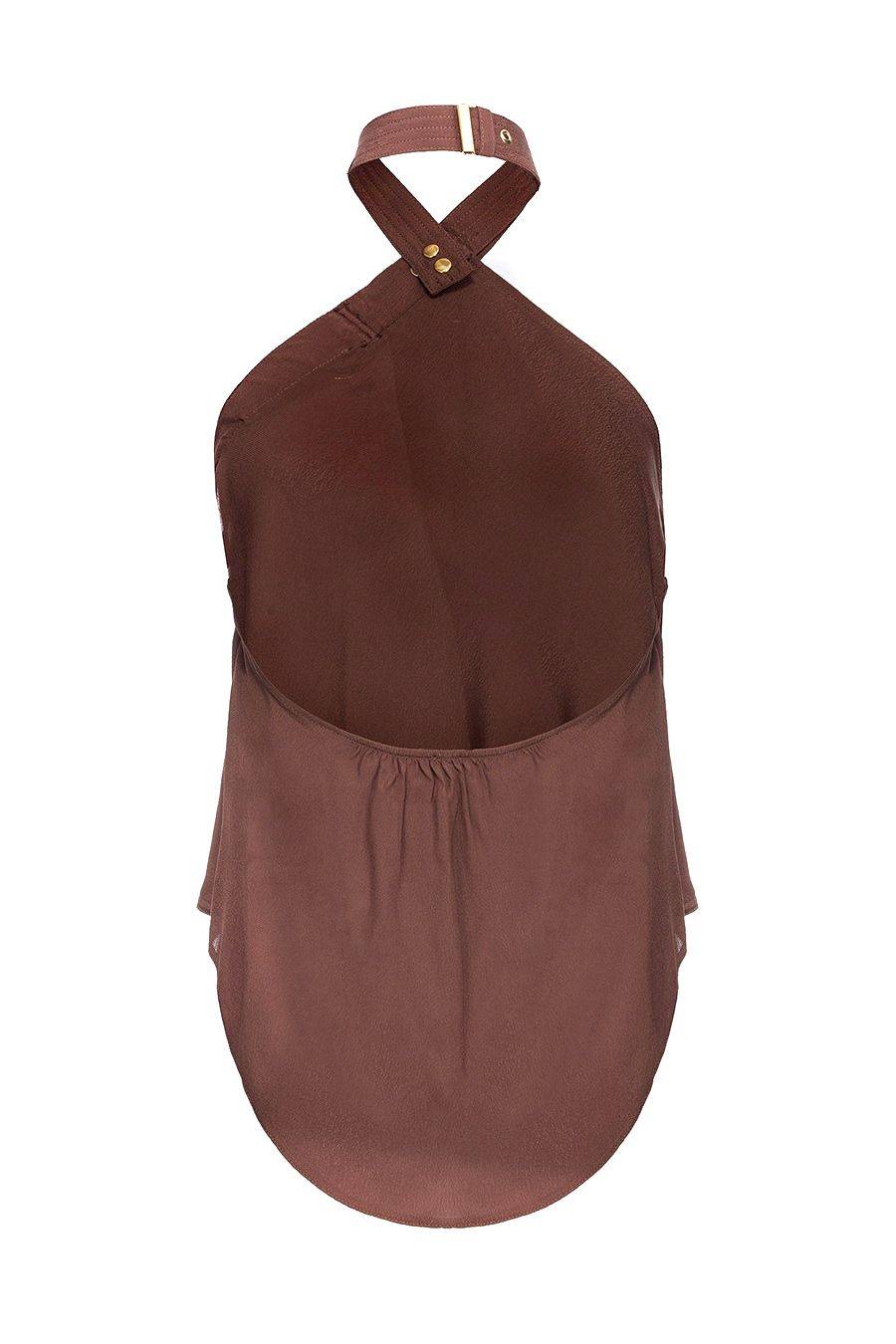 PINKO  Top Donna PINKO in Viscosa Marrone Negozio