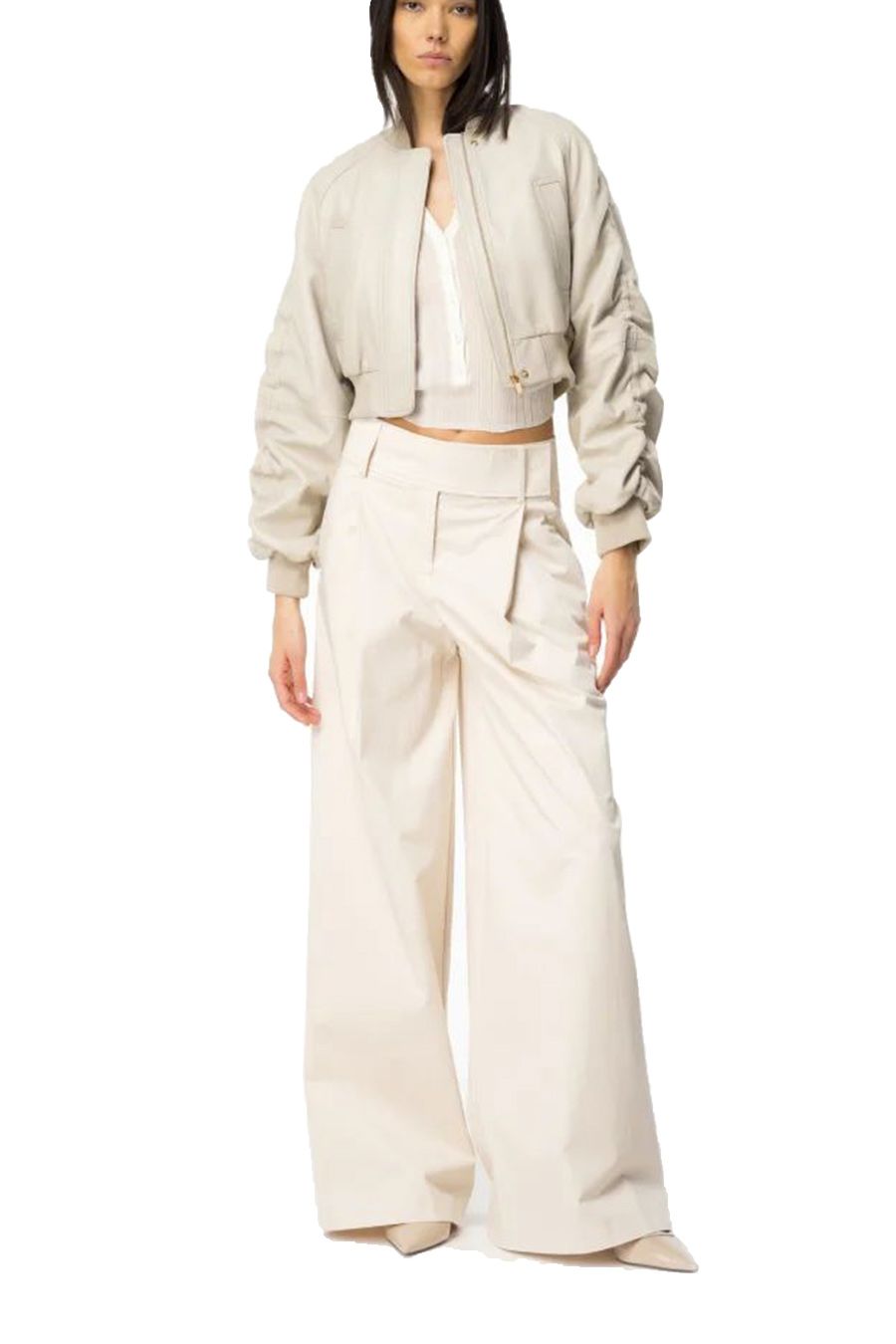 PINKO  Maglietta Bianca in Cotone da Donna PINKO Moda