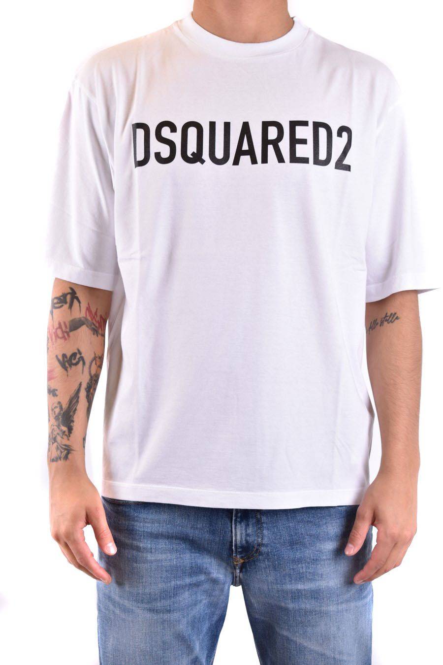 DSQUARED2  T-Shirt Uomo DSQUARED2 Cotone Bianco Sconto di tempo limitato