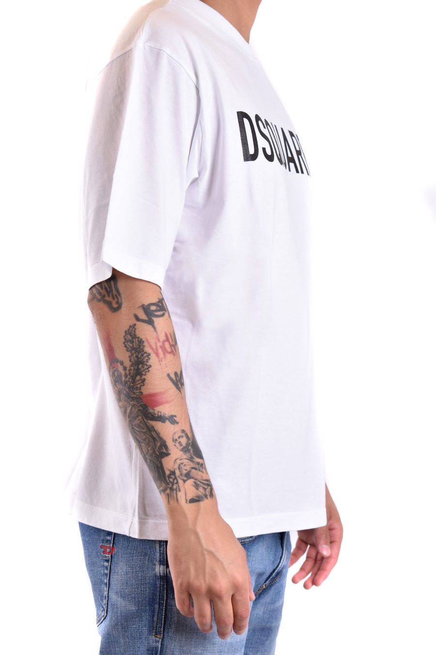 DSQUARED2  T-Shirt Uomo DSQUARED2 Cotone Bianco Sconto di tempo limitato