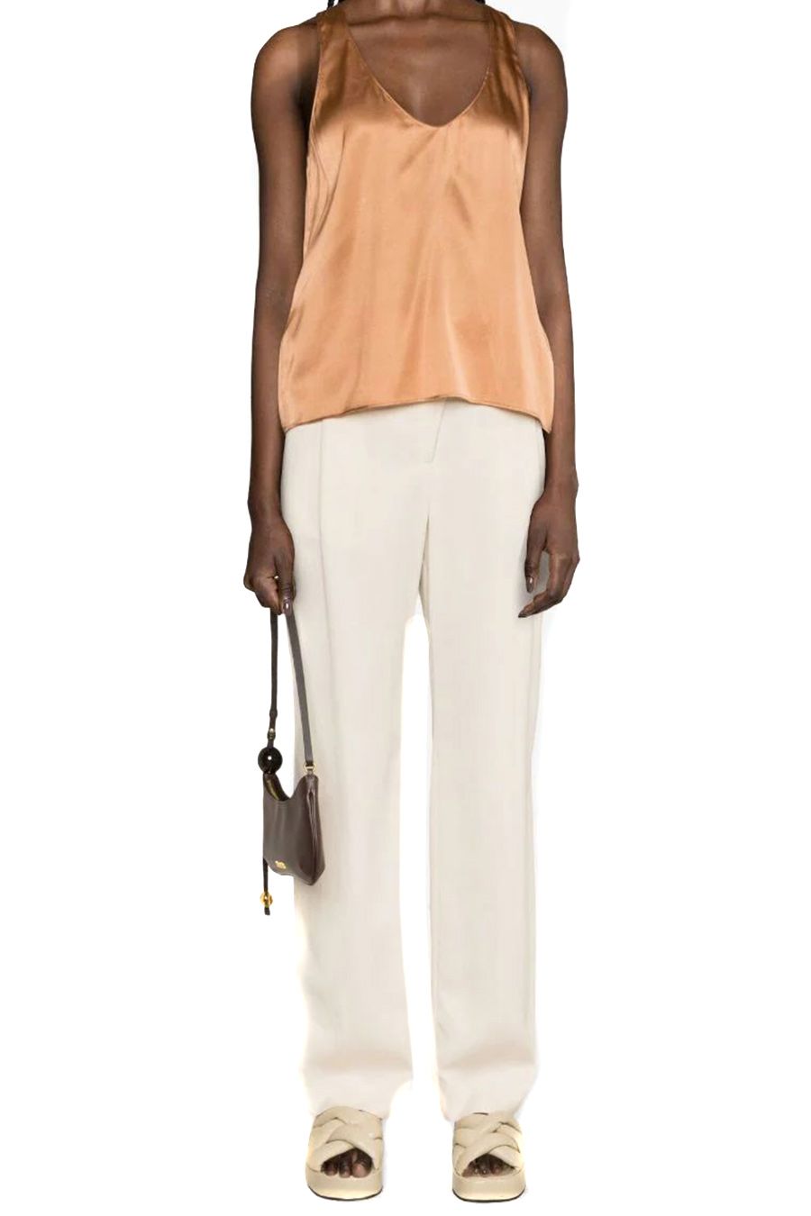 PINKO  Top Donna PINKO in Misto Seta Marrone - 103028A1RIL44 Prezzo di fabbrica