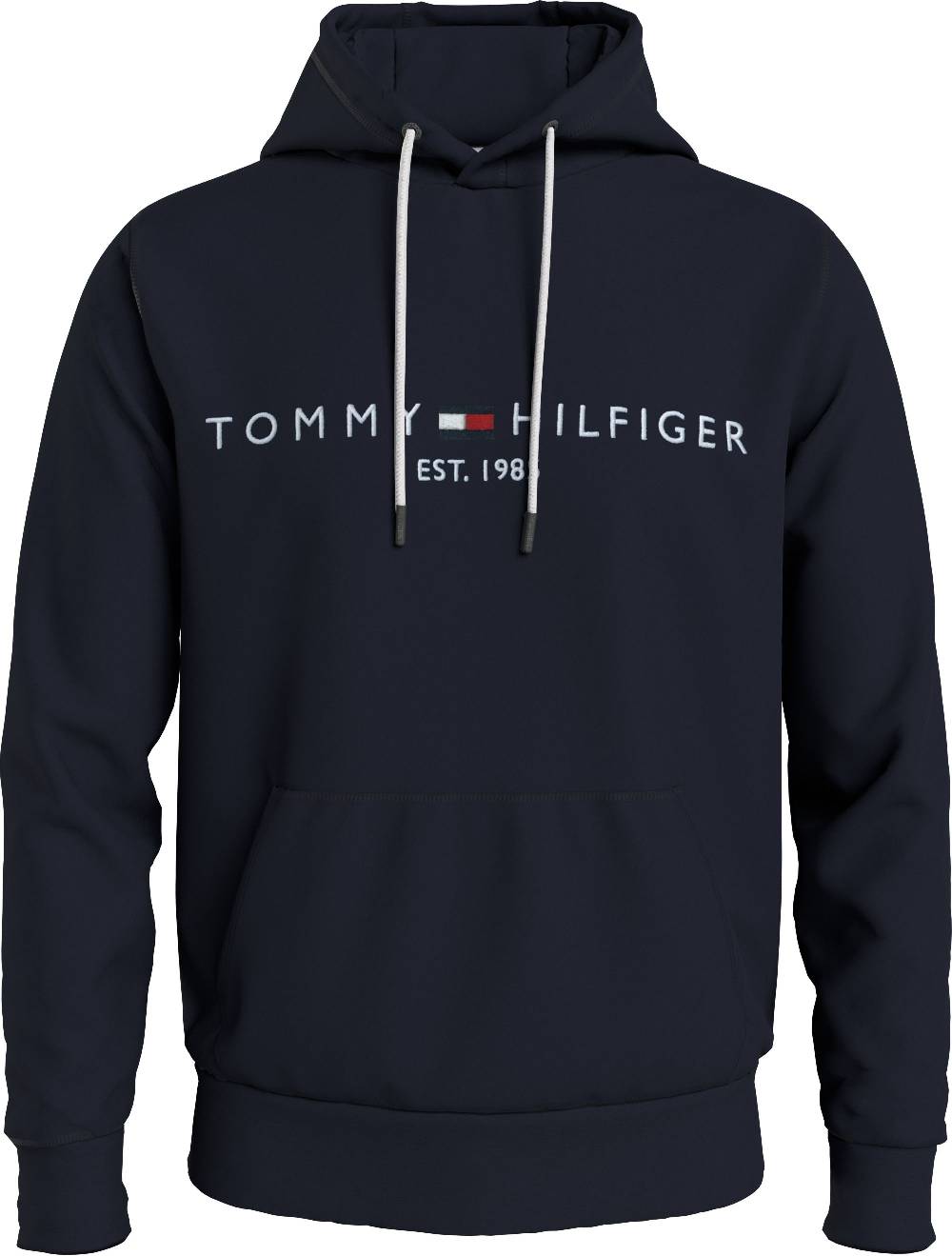 TOMMY HILFIGER  Felpa con Cappuccio Blu in Cotone Biologico Tommy Hilfiger Uomo Offerta speciale