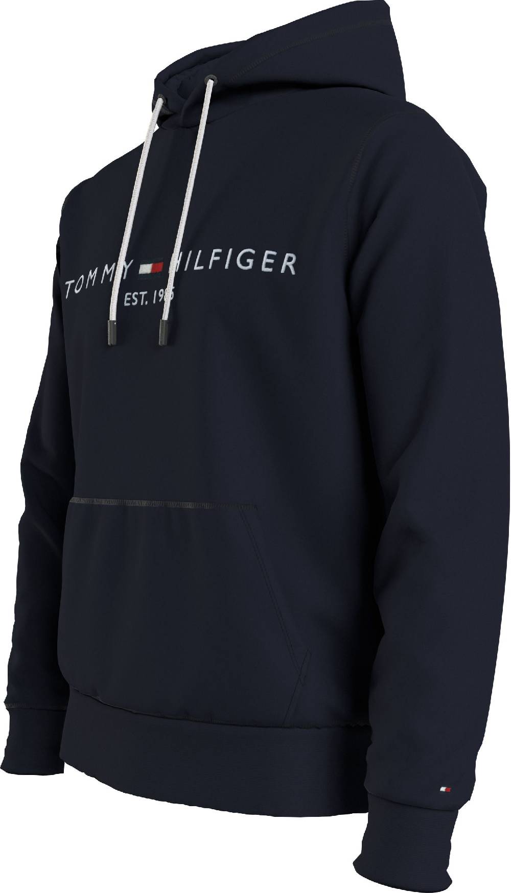 TOMMY HILFIGER  Felpa con Cappuccio Blu in Cotone Biologico Tommy Hilfiger Uomo Offerta speciale