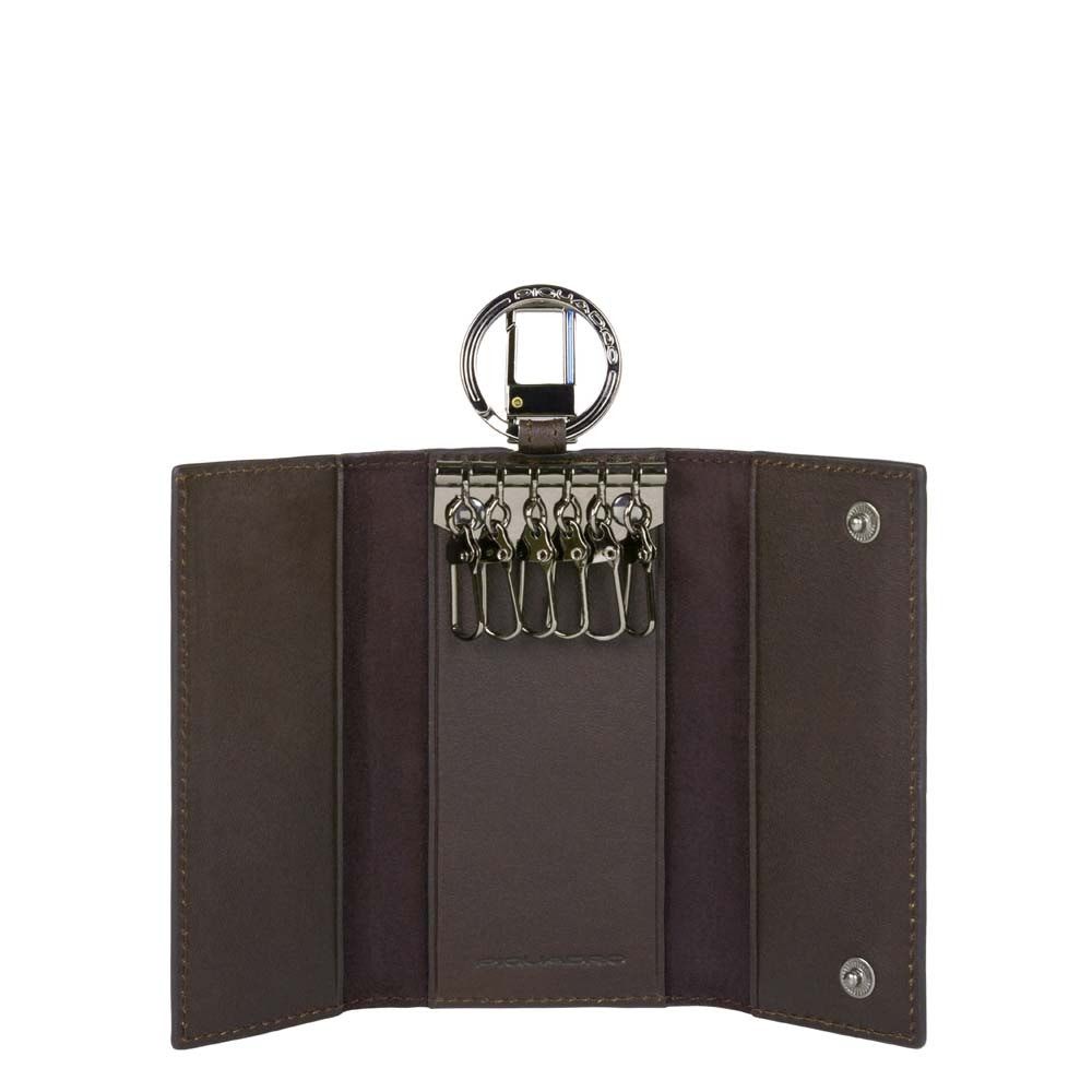 PIQUADRO  Portachiavi in Pelle Piquadro - Accessorio Unisex Marrone Flash Sale