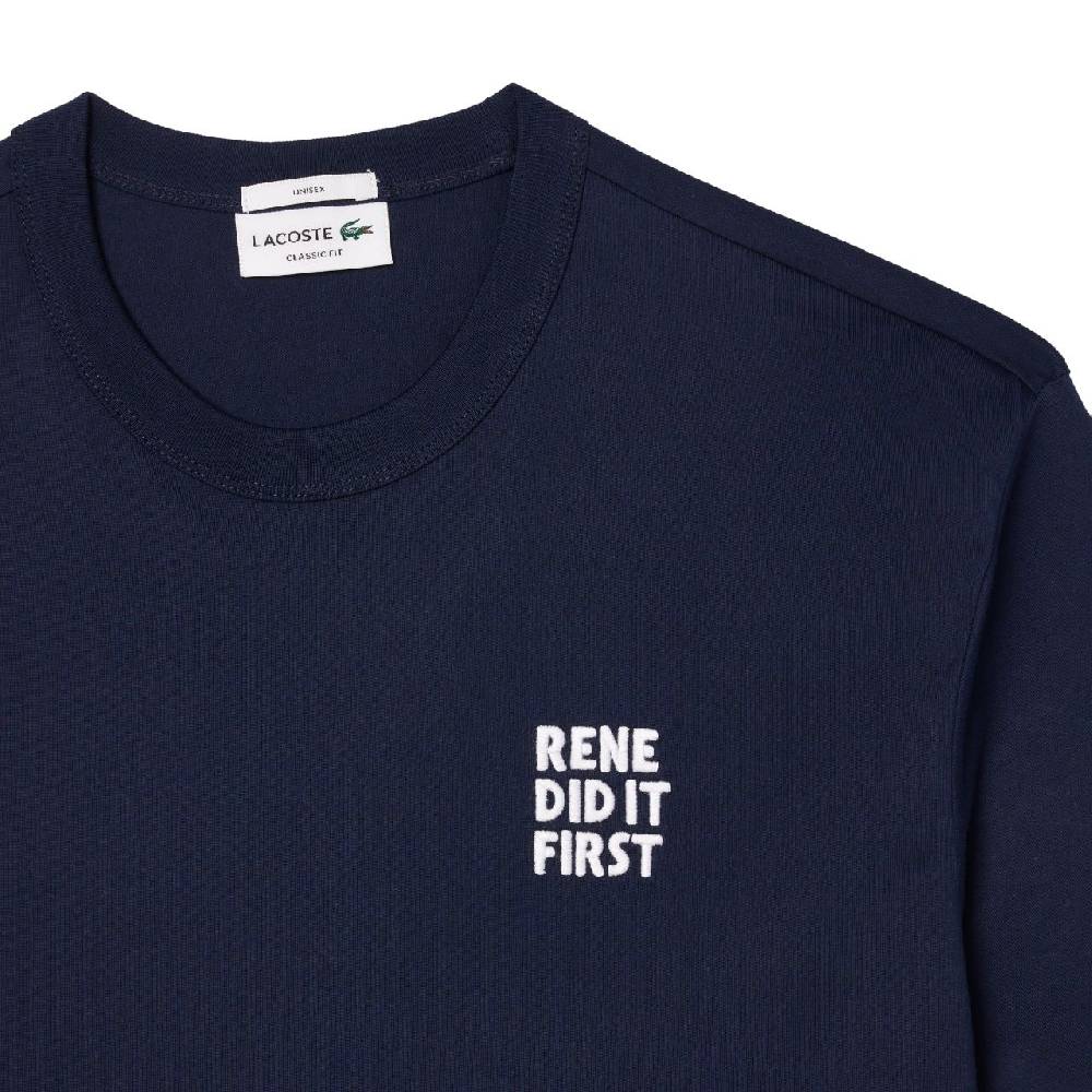 LACOSTE  T-Shirt Lacoste Blu in Cotone da Uomo Fornitura limitata