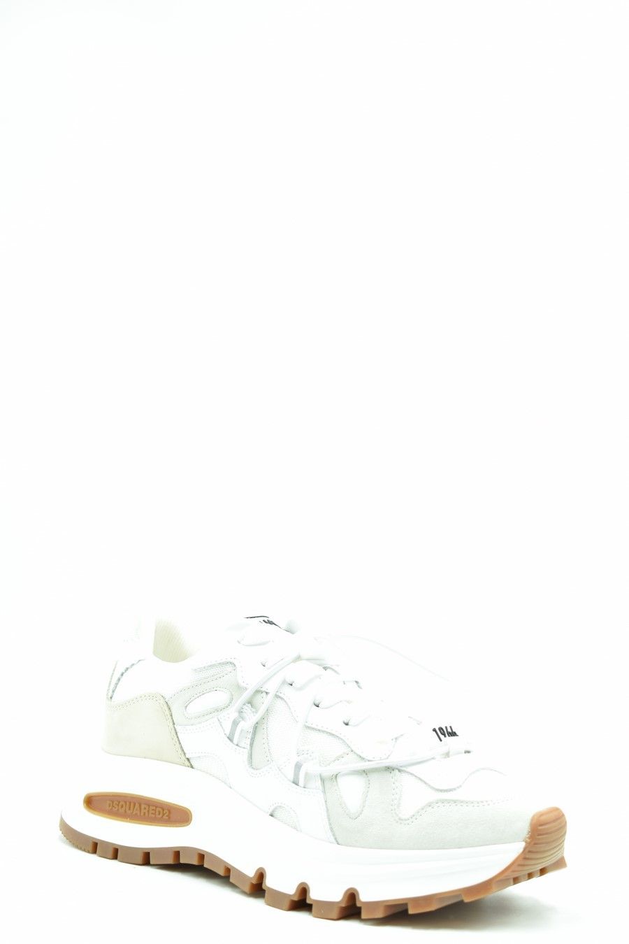 DSQUARED2  Sneakers Donna DSQUARED2 in Pelle Bianca Black Friday