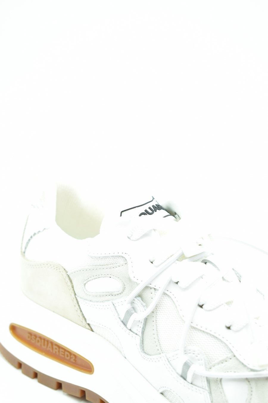 DSQUARED2  Sneakers Donna DSQUARED2 in Pelle Bianca Black Friday