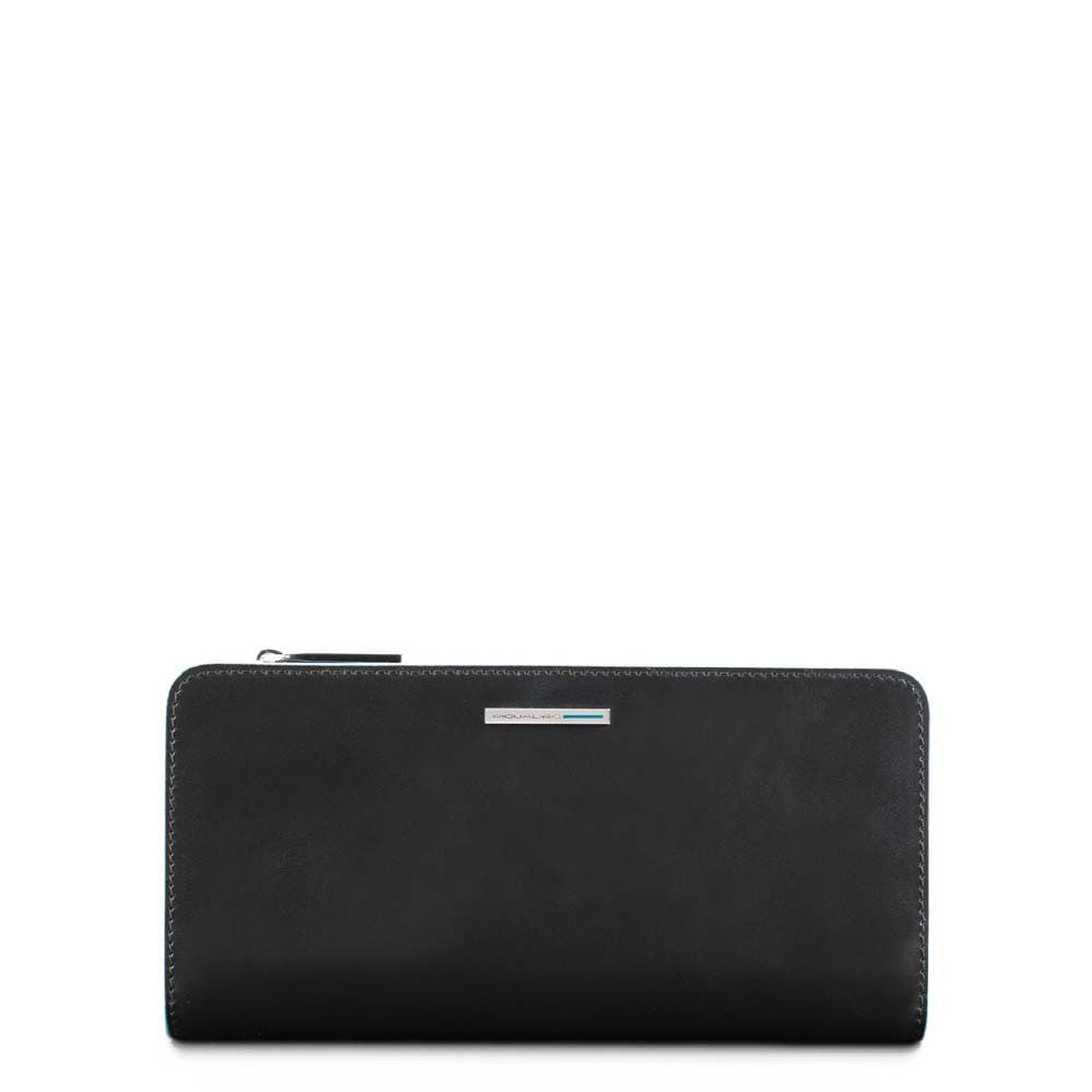 PIQUADRO  Portafoglio Pelle Nero Piquadro da Donna - Accessorio Elegante con Porta Carte