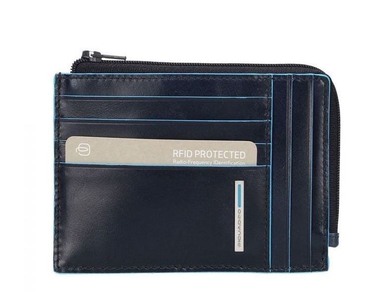 PIQUADRO  Portafoglio Unisex in Pelle Blu Piquadro Vendita calda