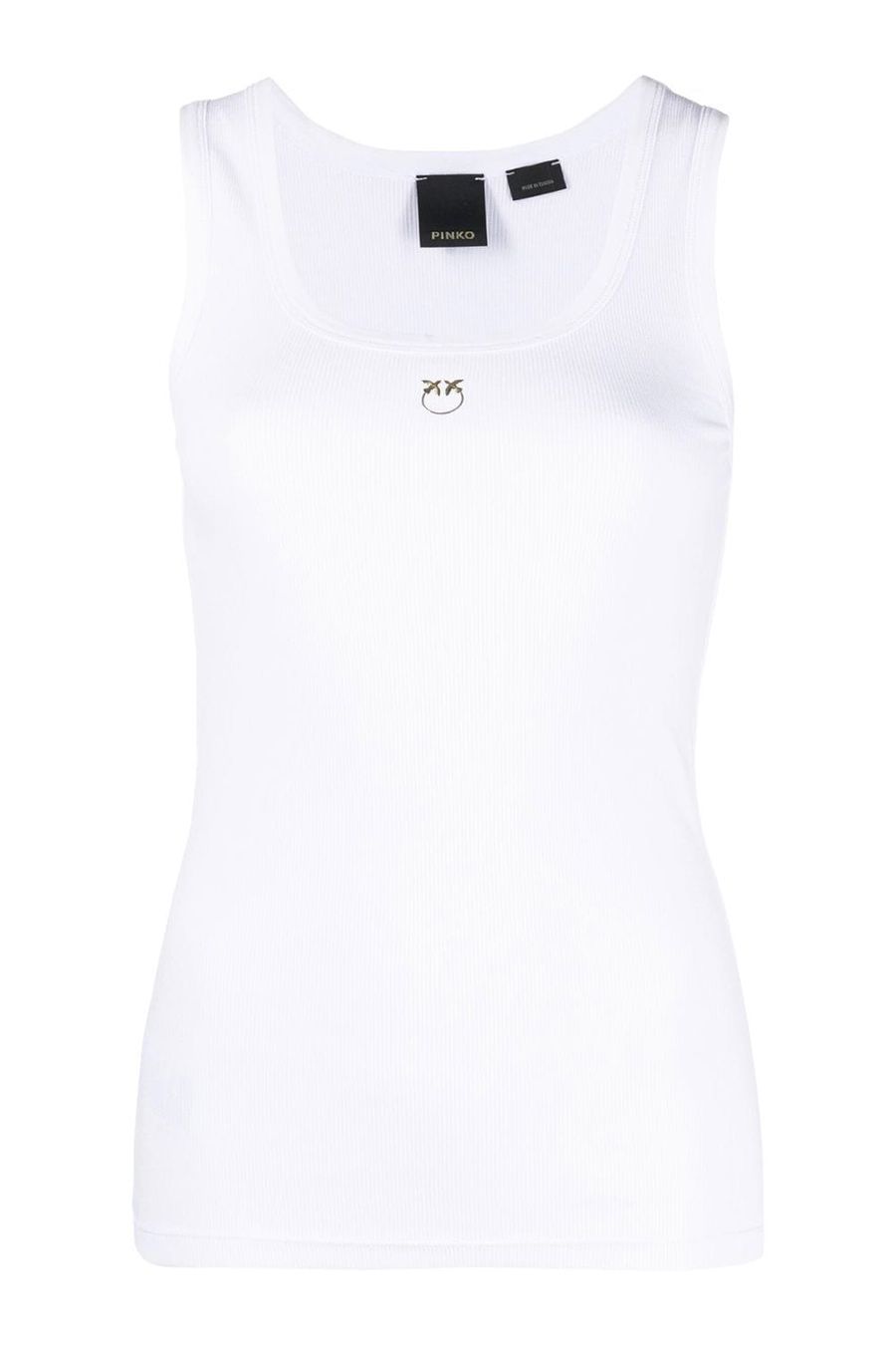 PINKO  Maglia PINKO in Cotone Elasticizzato Bianco - Top Donna Offerta migliore