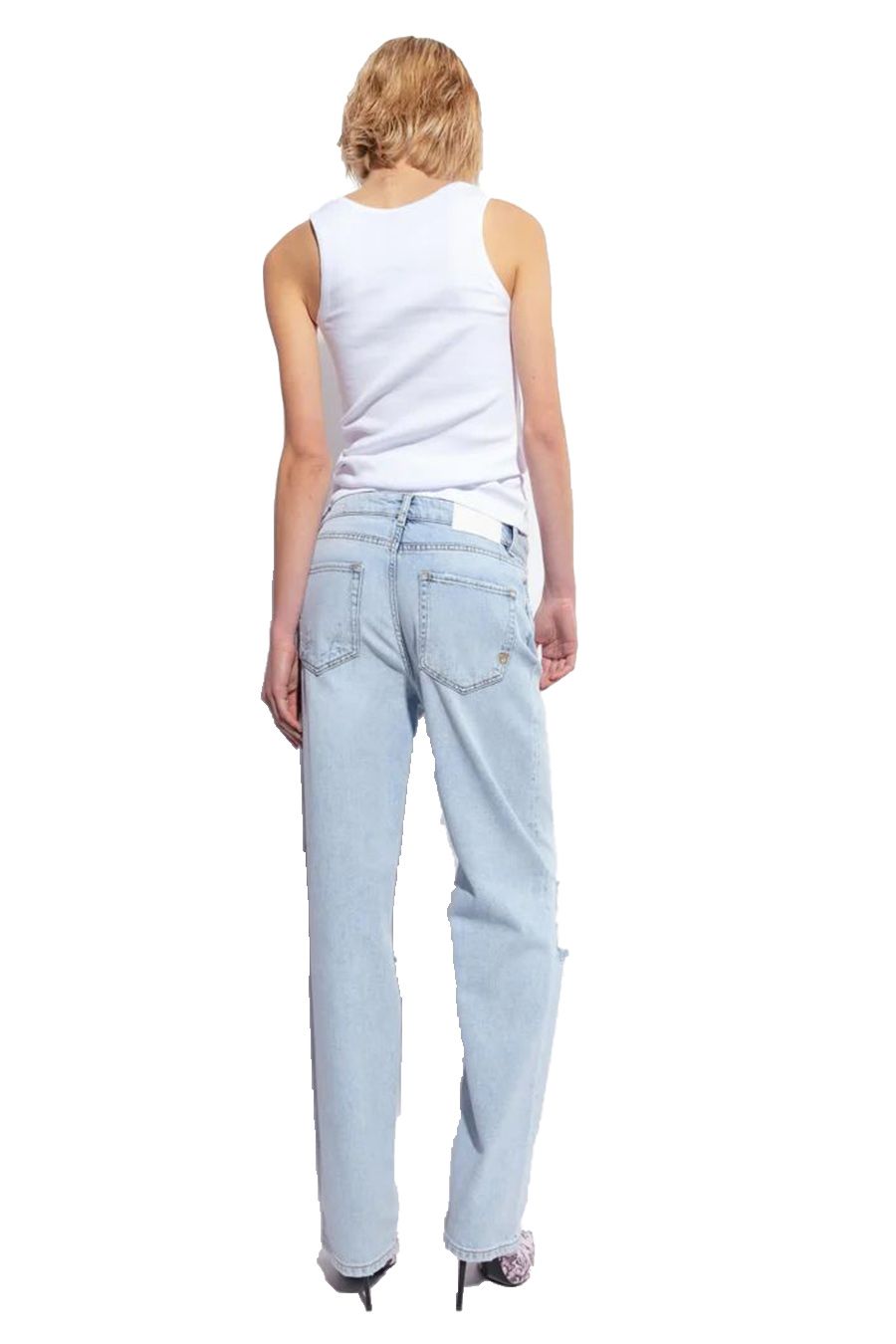 PINKO  Maglia PINKO in Cotone Elasticizzato Bianco - Top Donna Offerta migliore