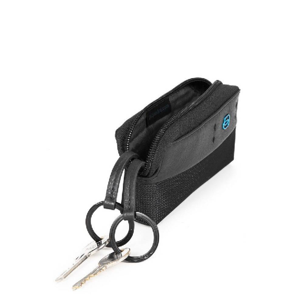PIQUADRO  Portachiavi Piquadro Nero in Pelle - Accessorio Unisex Offerta temporanea