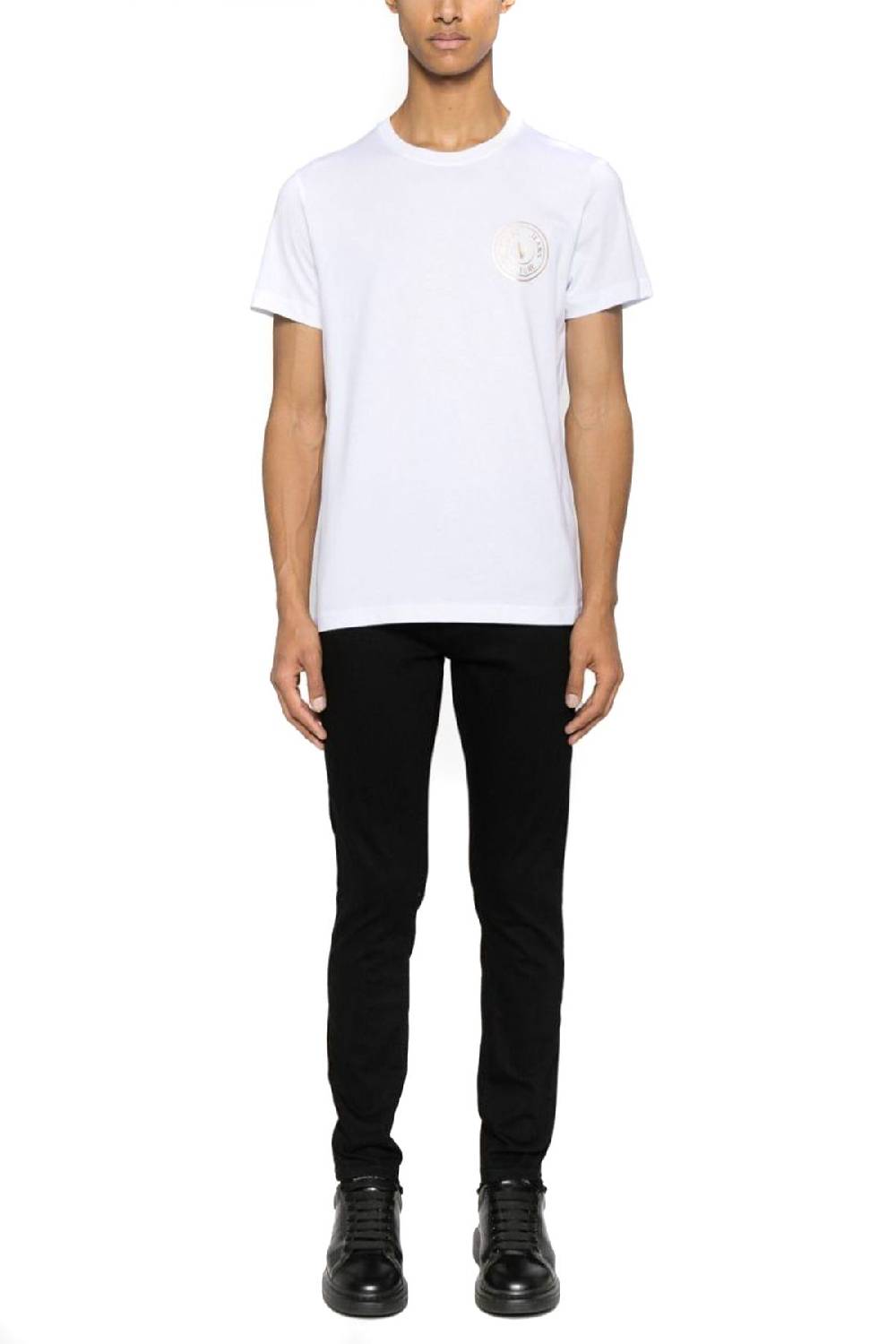 VERSACE JEANS COUTURE  T-Shirt Uomo Cotone Bianco Versace Jeans Couture Enormi risparmi