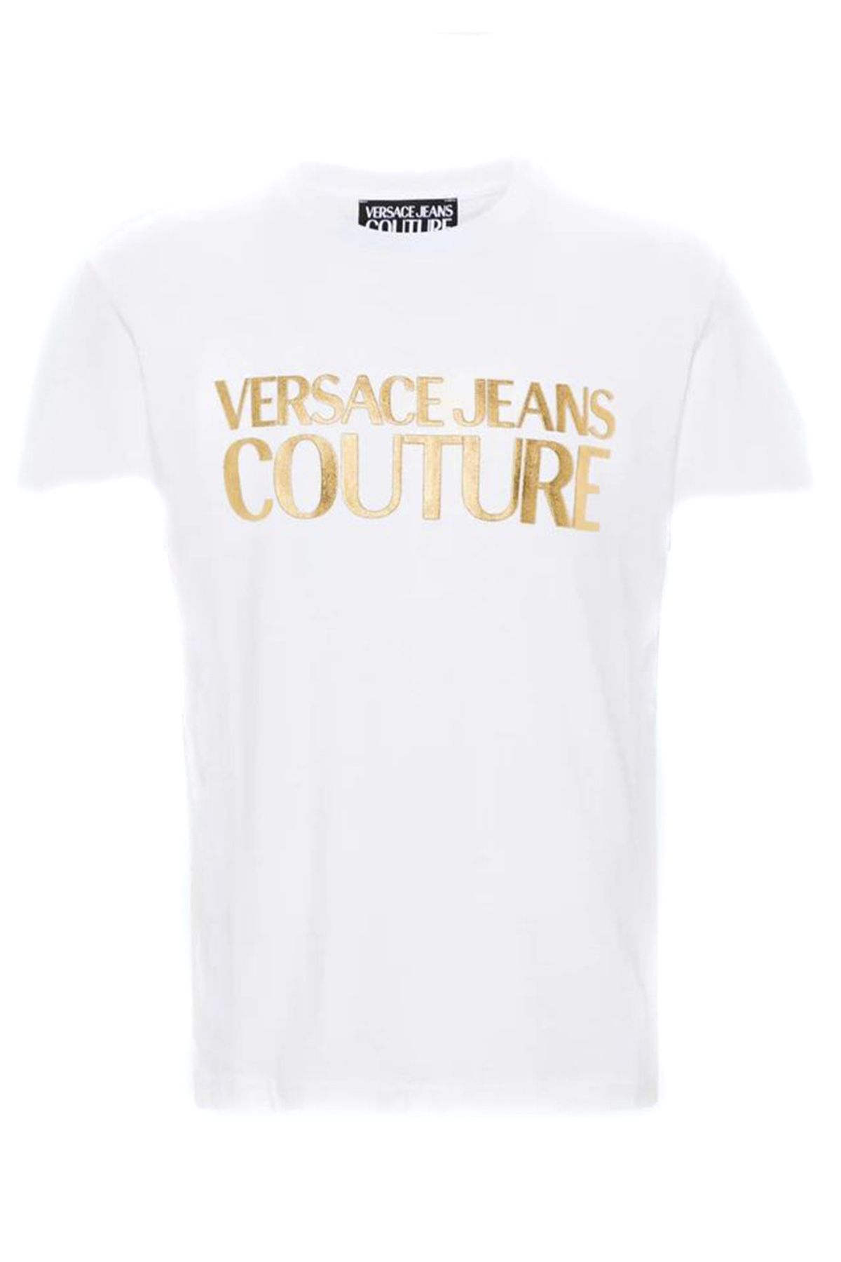 VERSACE JEANS COUTURE  T-Shirt da Uomo Versace Jeans Couture in Cotone Bianco