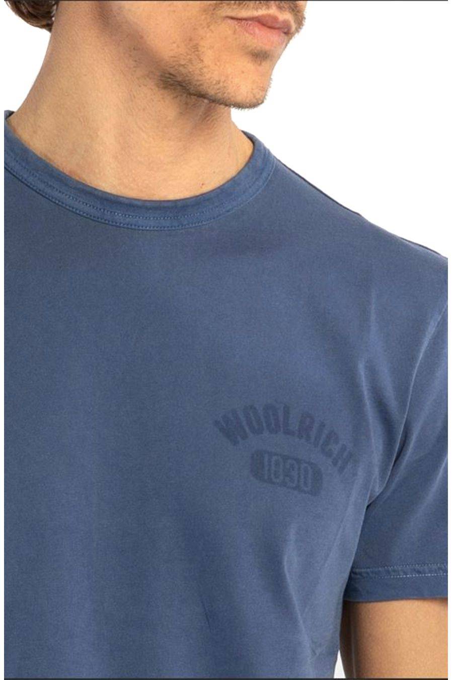 WOOLRICH  T-Shirt di Cotone Blu Woolrich da Uomo Ultimi due giorni