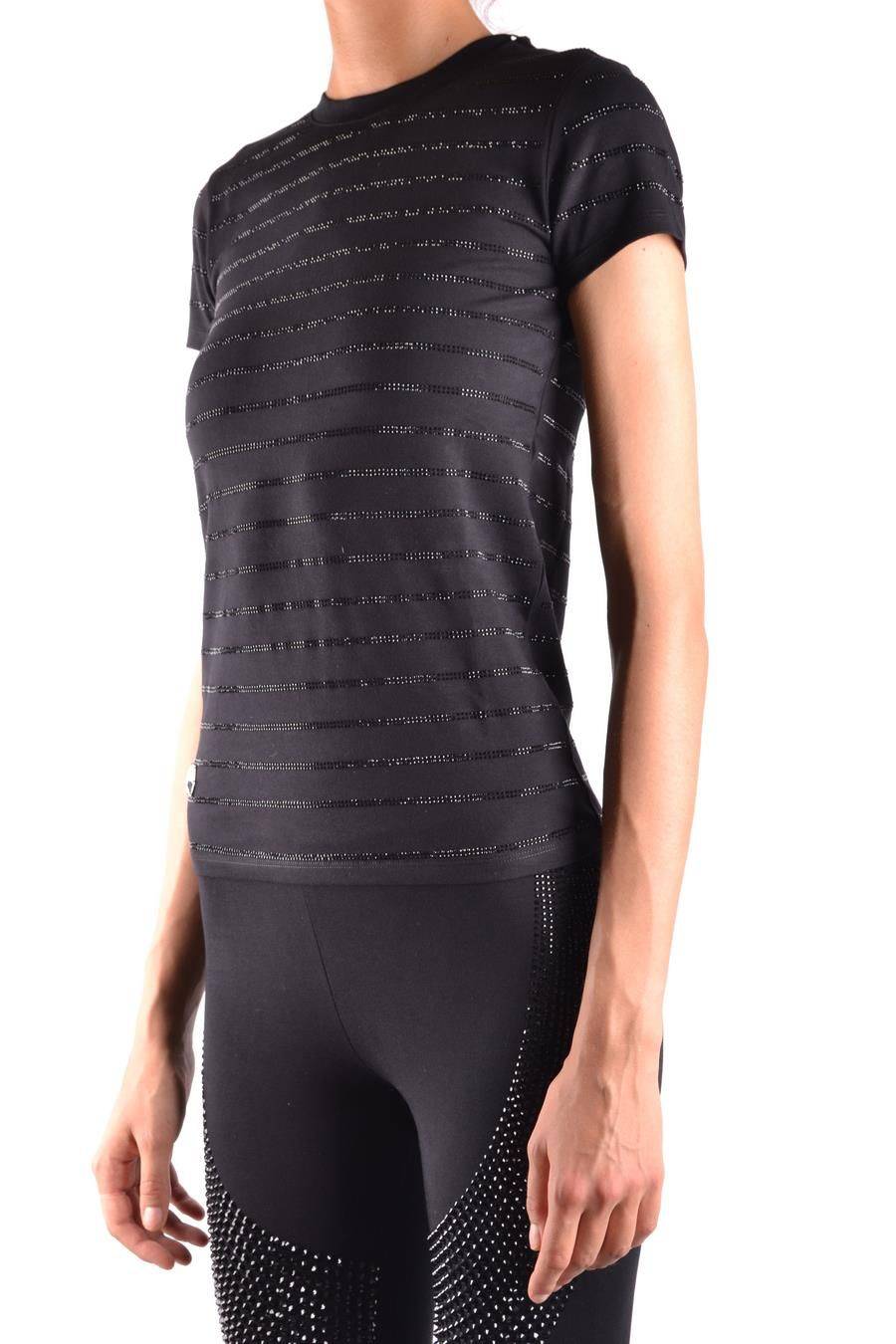 PHILIPP PLEIN  T-shirt Nera in Cotone Elasticizzato Philipp Plein Donna Only for today